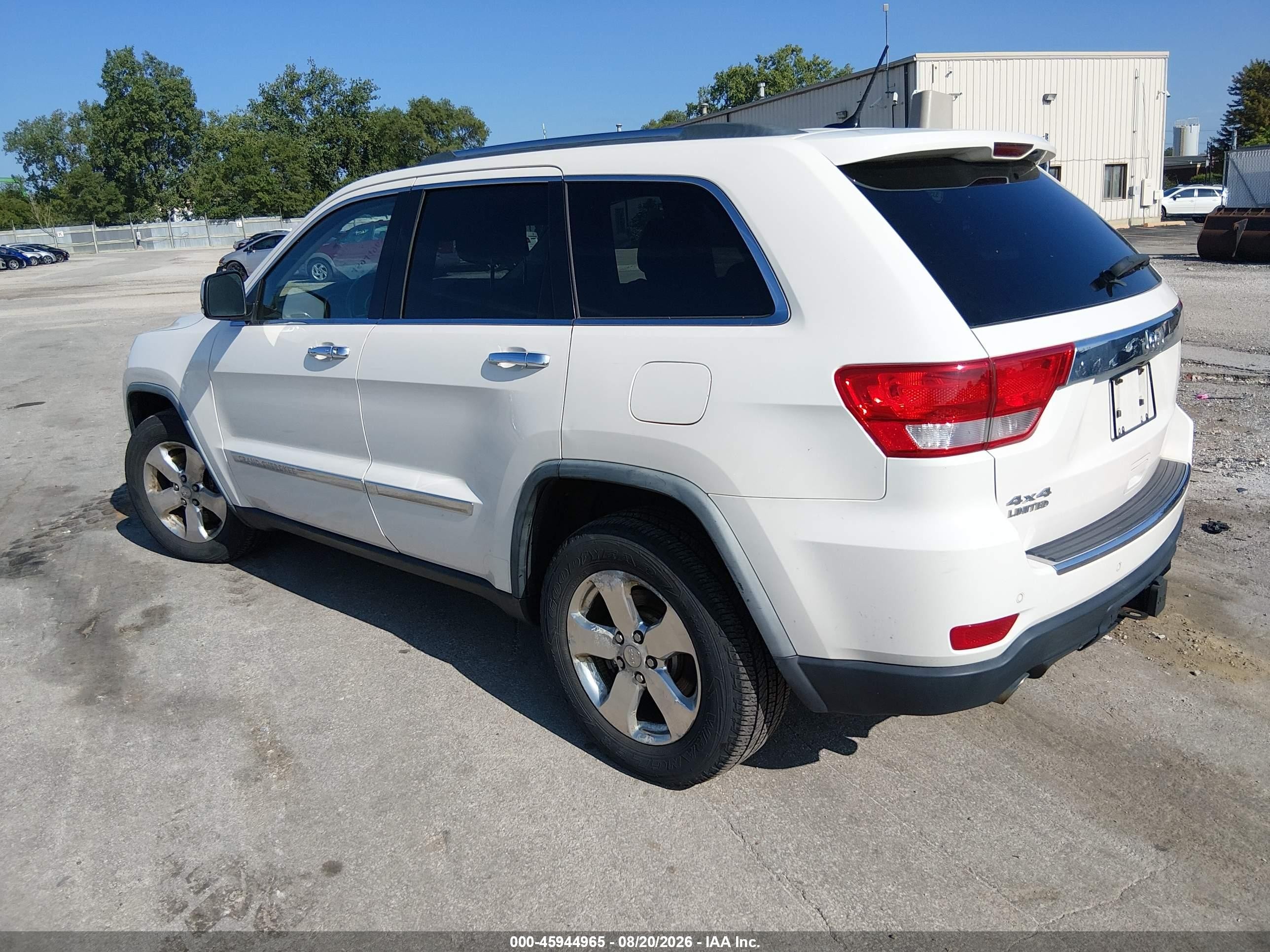 2011 Jeep Grand Cherokee Limited Белый vin: 1J4RR5GT8BC527564