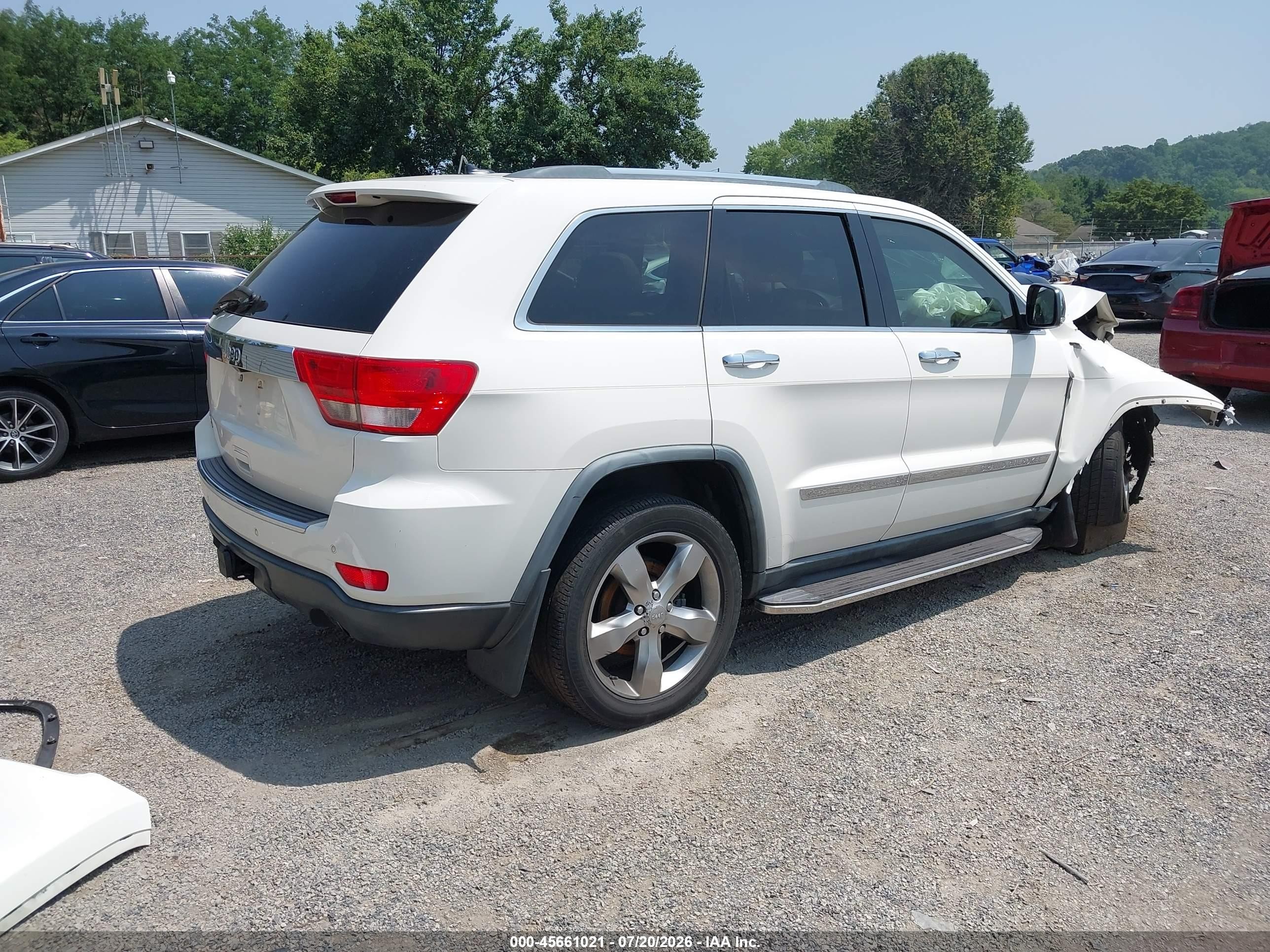 2011 Jeep Grand Cherokee Limited White vin: 1J4RR5GT9BC526147