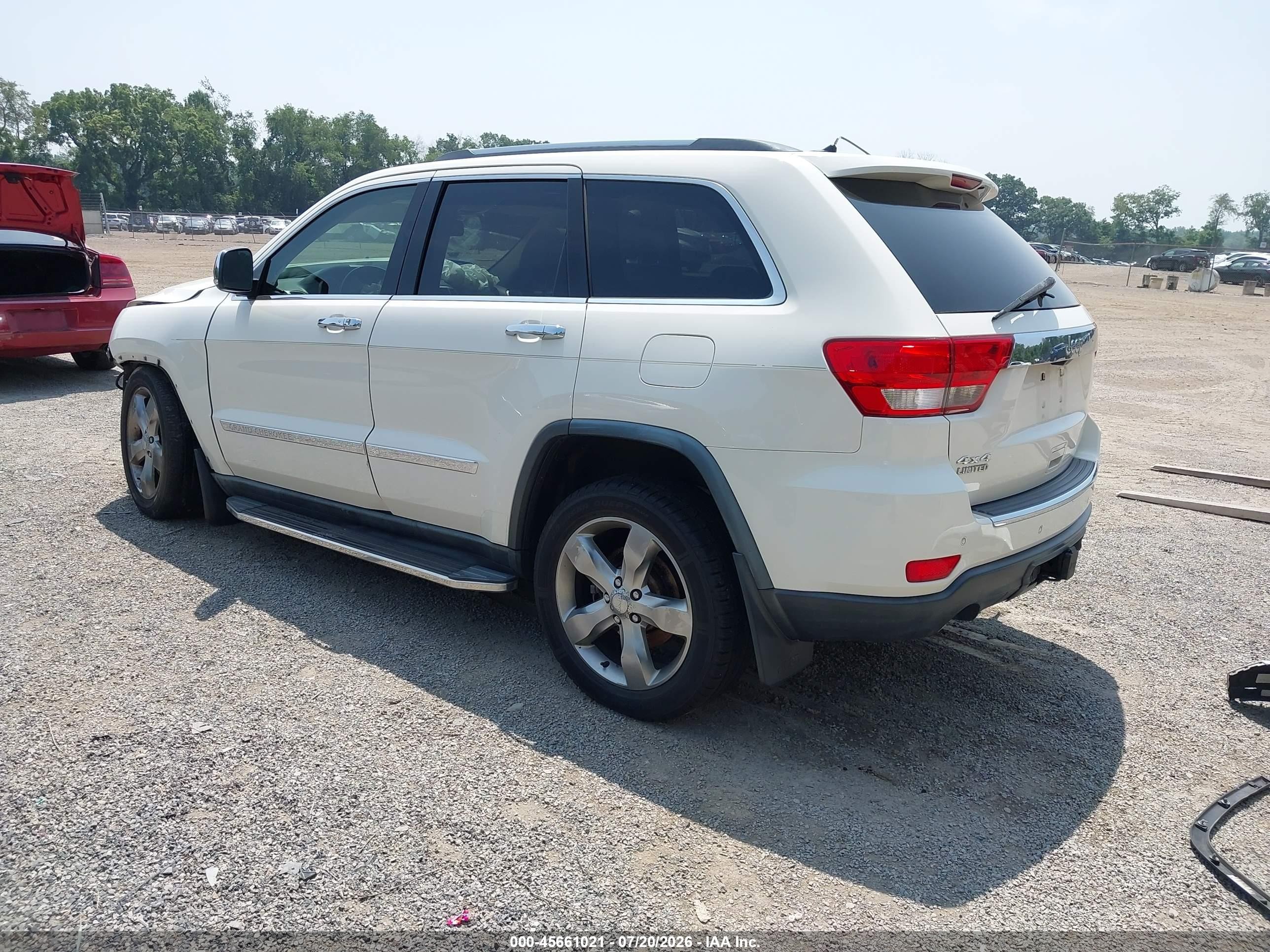 2011 Jeep Grand Cherokee Limited White vin: 1J4RR5GT9BC526147