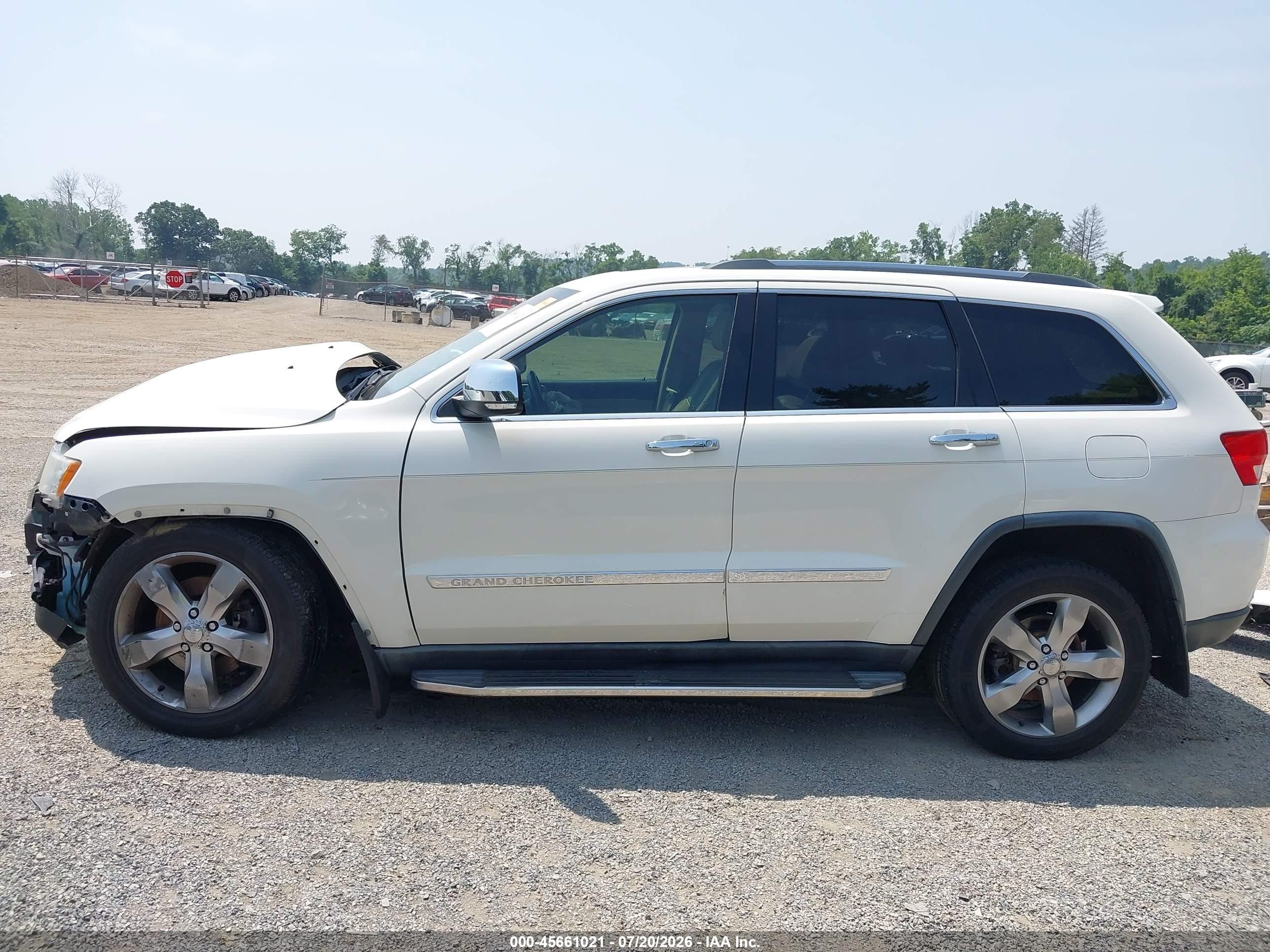 2011 Jeep Grand Cherokee Limited White vin: 1J4RR5GT9BC526147