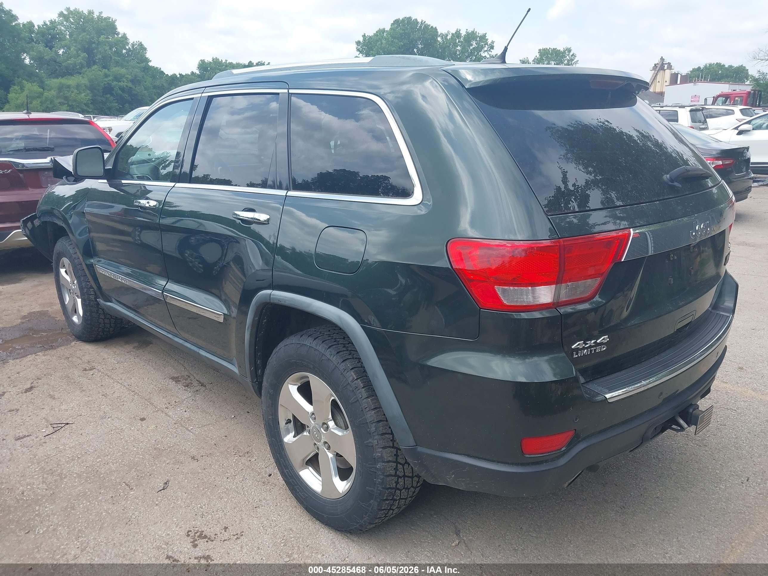 2011 Jeep Grand Cherokee Limited Green vin: 1J4RR5GT9BC562694