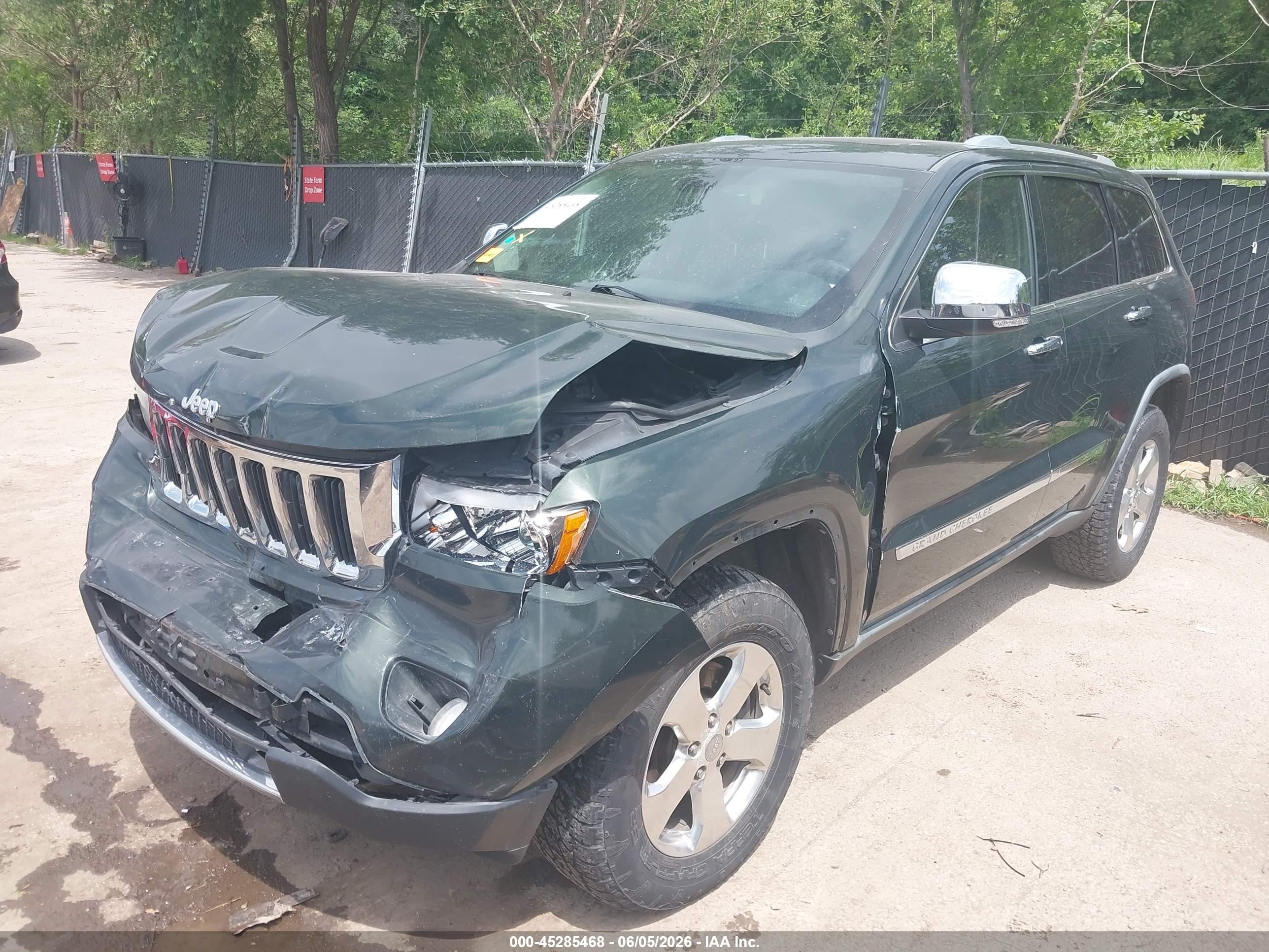 2011 Jeep Grand Cherokee Limited Green vin: 1J4RR5GT9BC562694