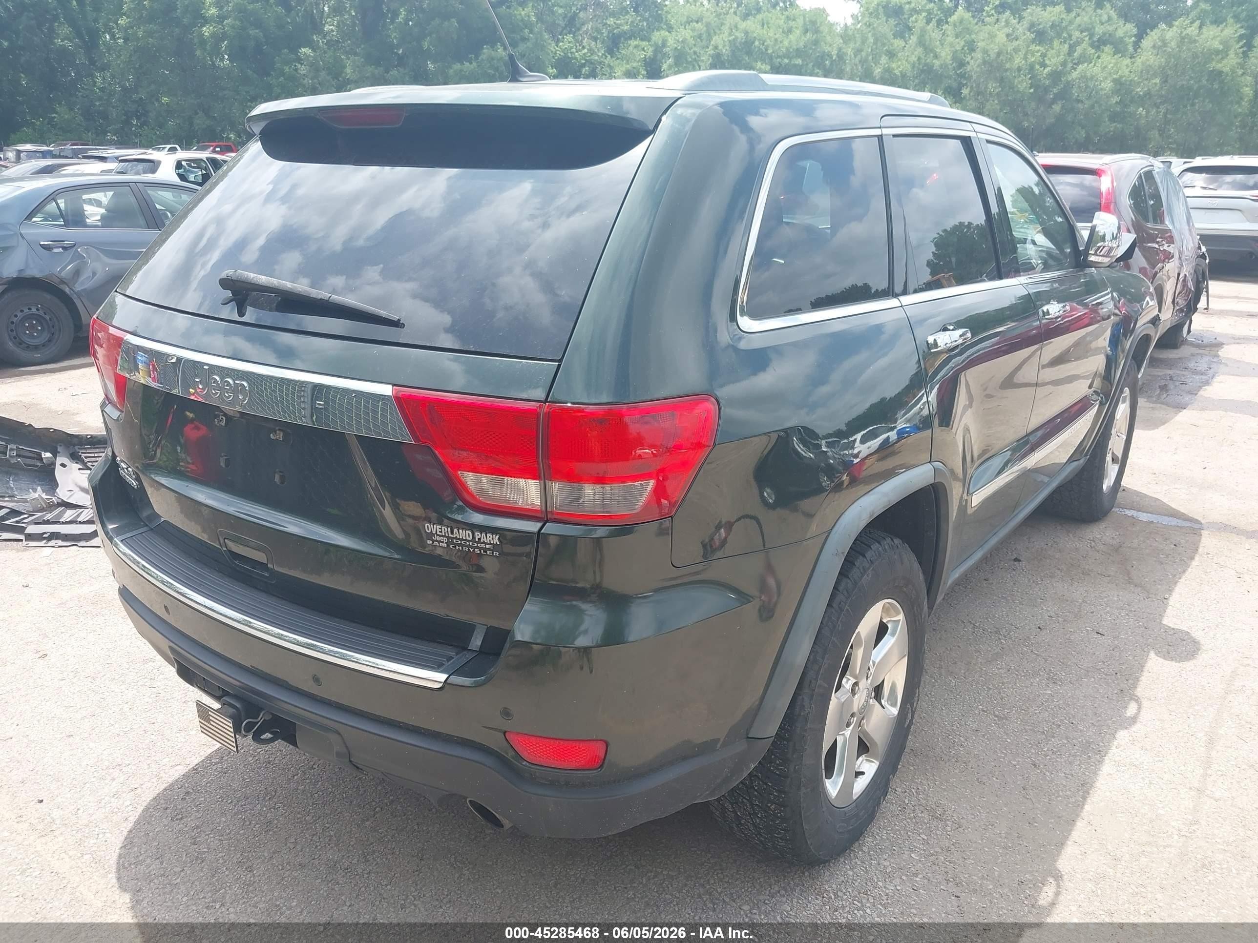 2011 Jeep Grand Cherokee Limited Green vin: 1J4RR5GT9BC562694