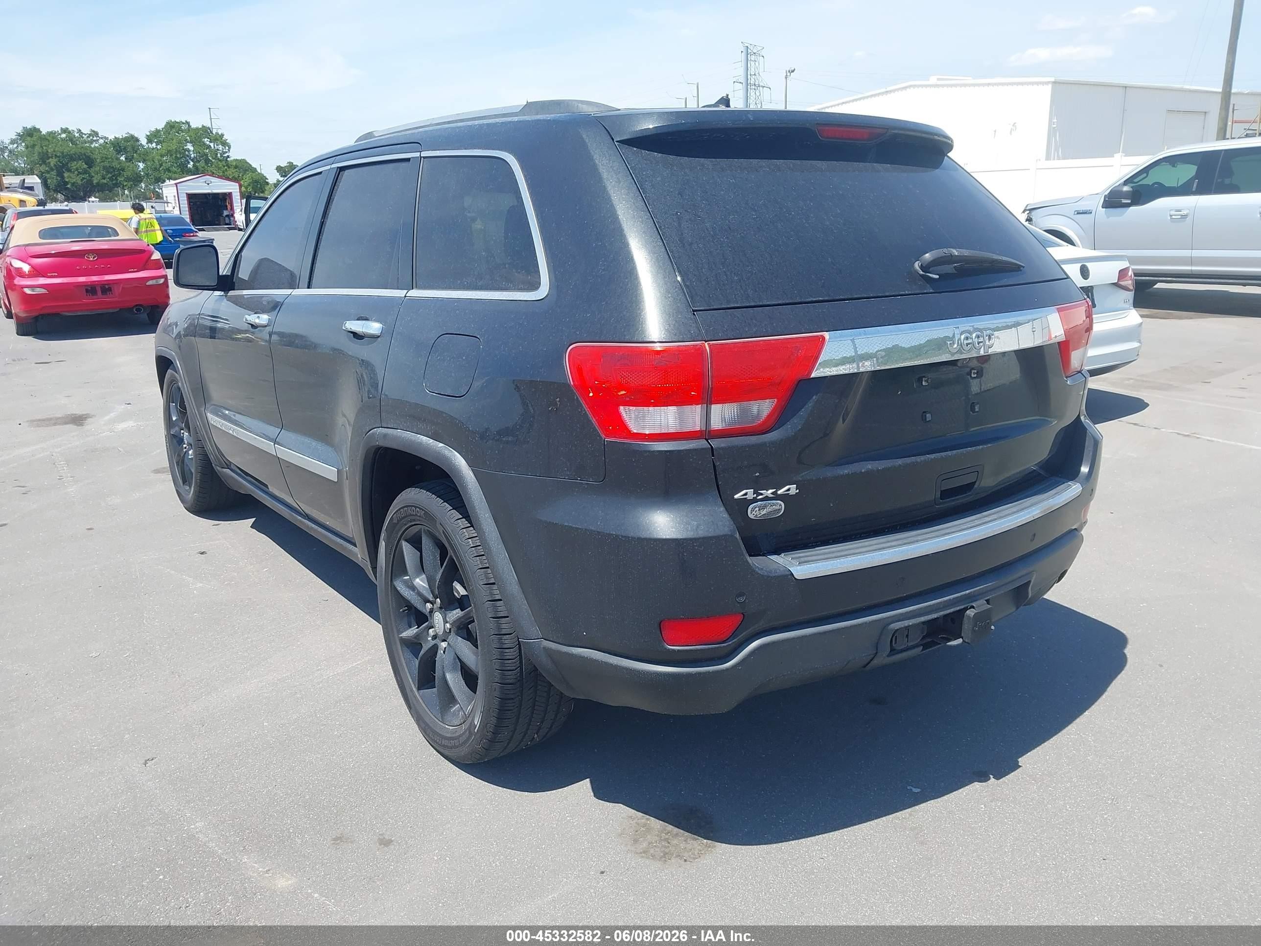 2011 Jeep Grand Cherokee Overland Black vin: 1J4RR6GG0BC528099