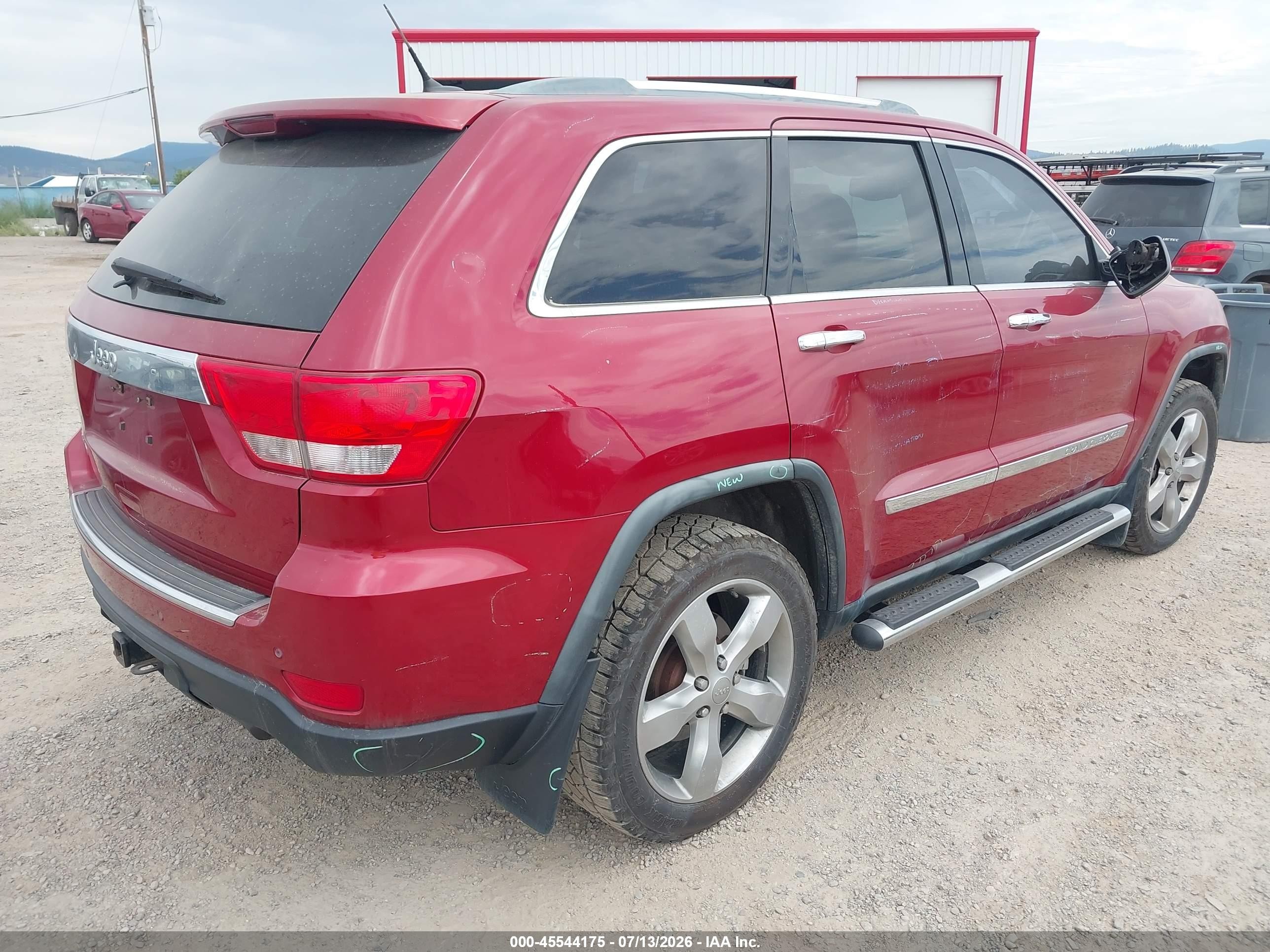 2011 Jeep Grand Cherokee Overland Red vin: 1J4RR6GG0BC586326