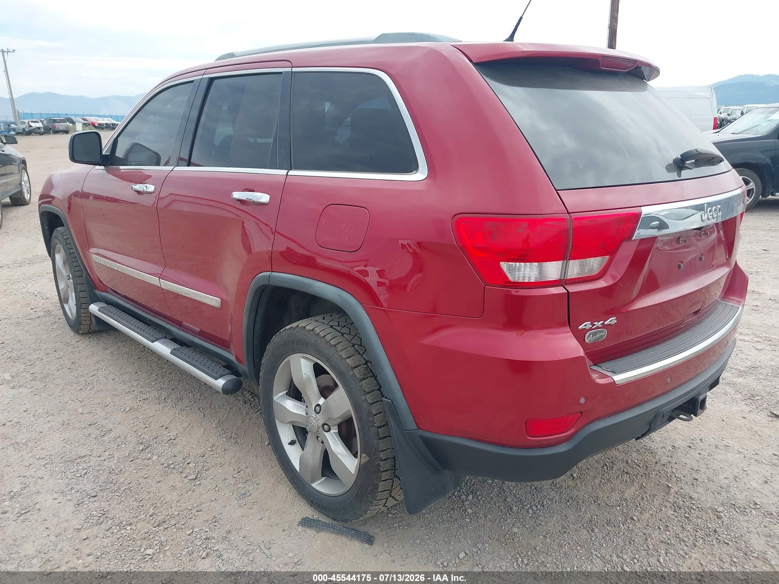 2011 Jeep Grand Cherokee Overland Red vin: 1J4RR6GG0BC586326