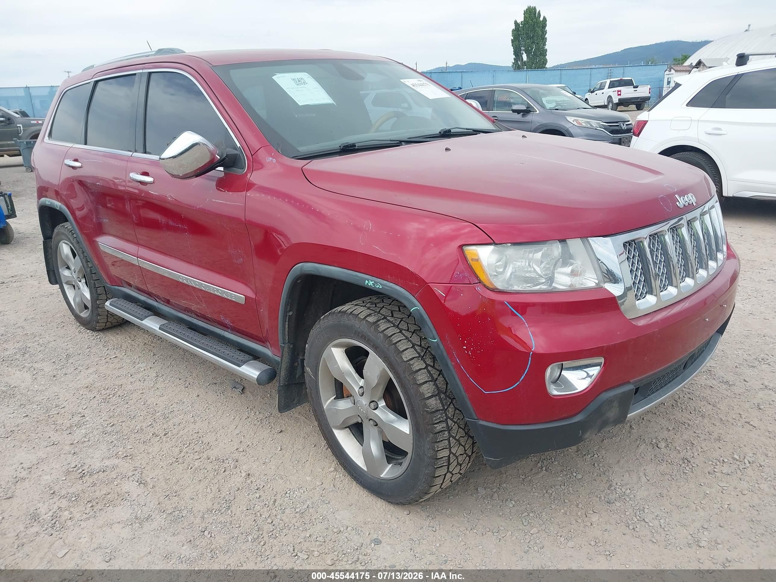 2011 Jeep Grand Cherokee Overland Red vin: 1J4RR6GG0BC586326