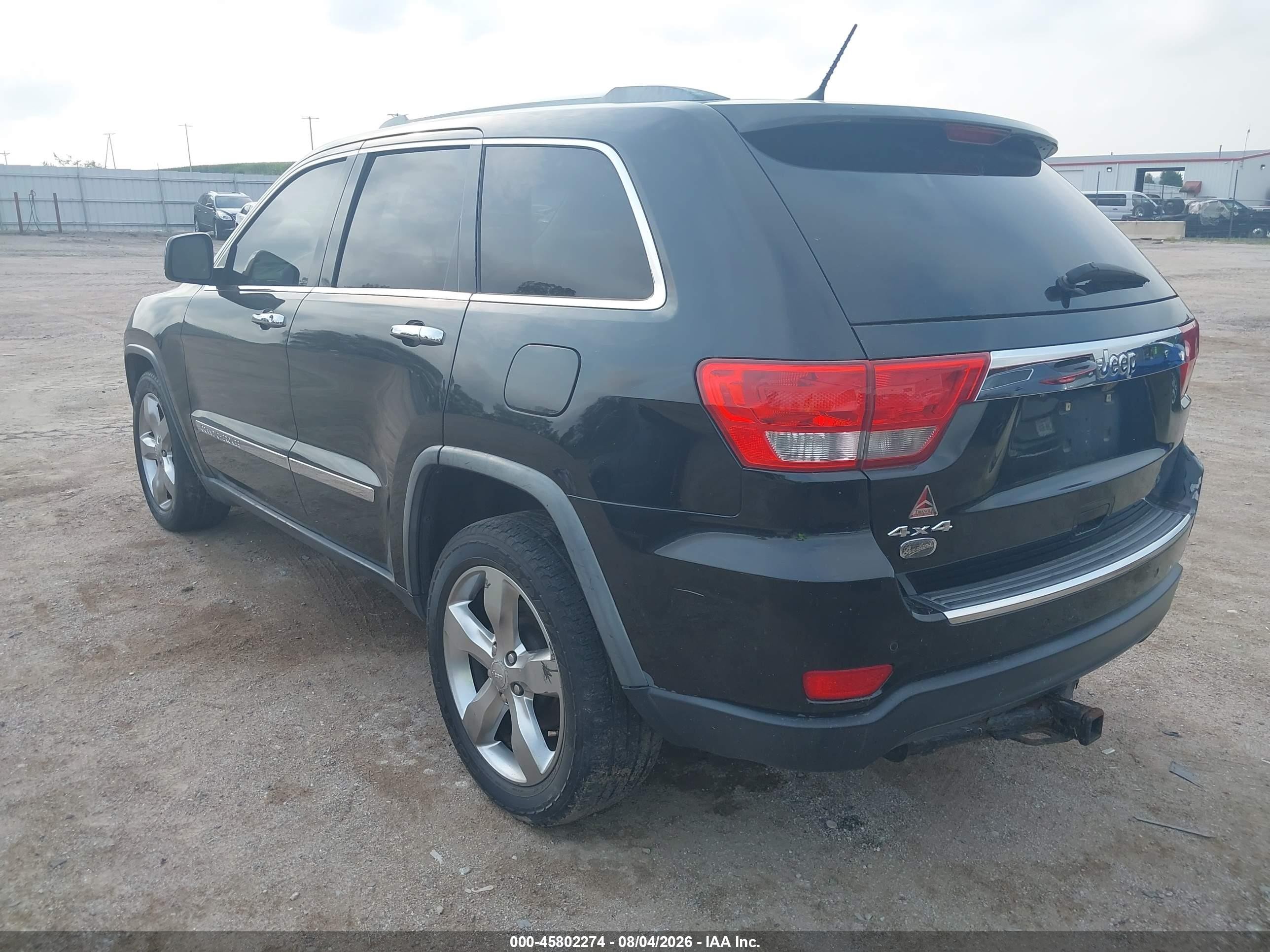 2011 Jeep Grand Cherokee Overland Black vin: 1J4RR6GG2BC509232