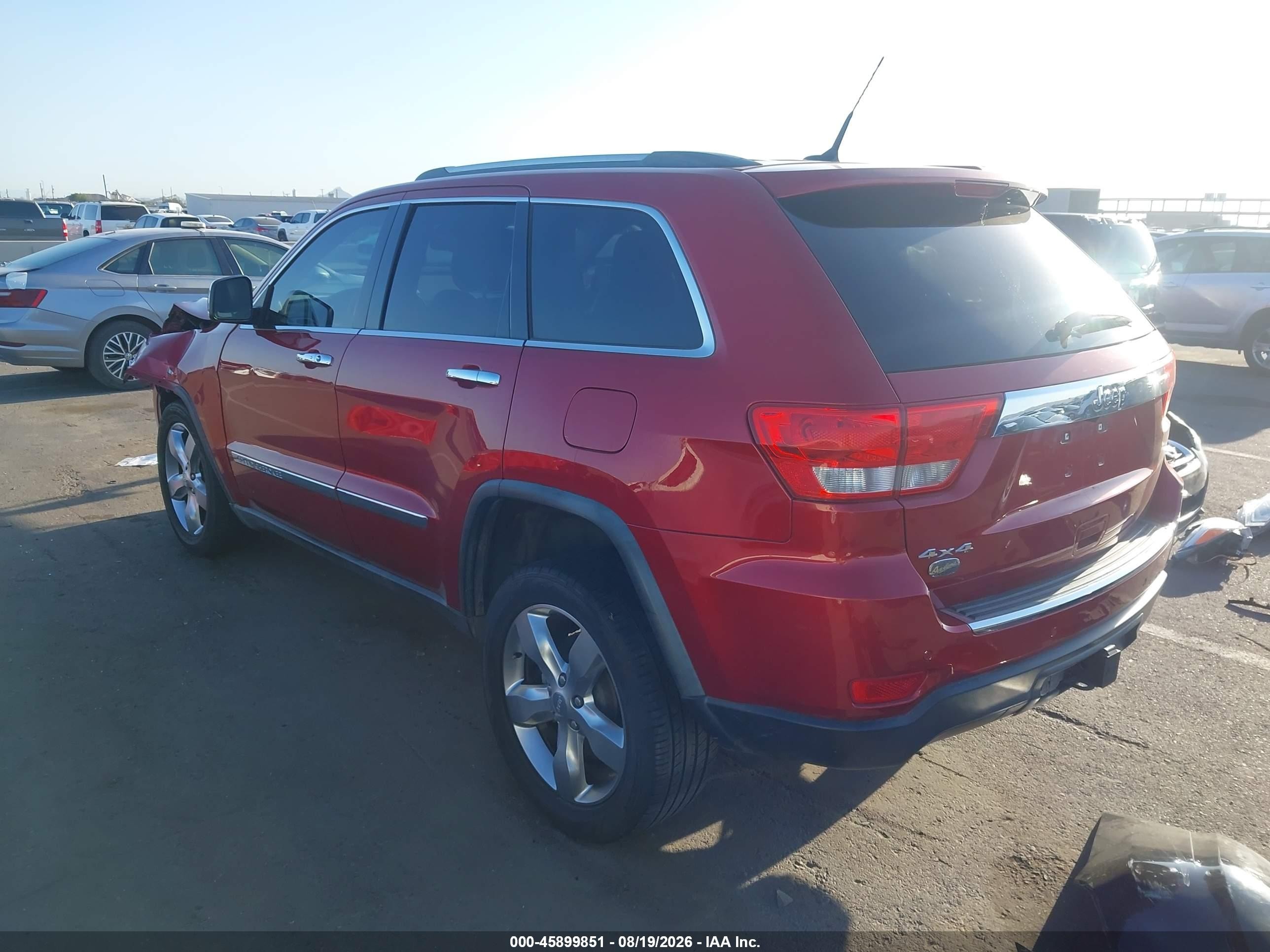 2011 Jeep Grand Cherokee Overland Red vin: 1J4RR6GG4BC698322