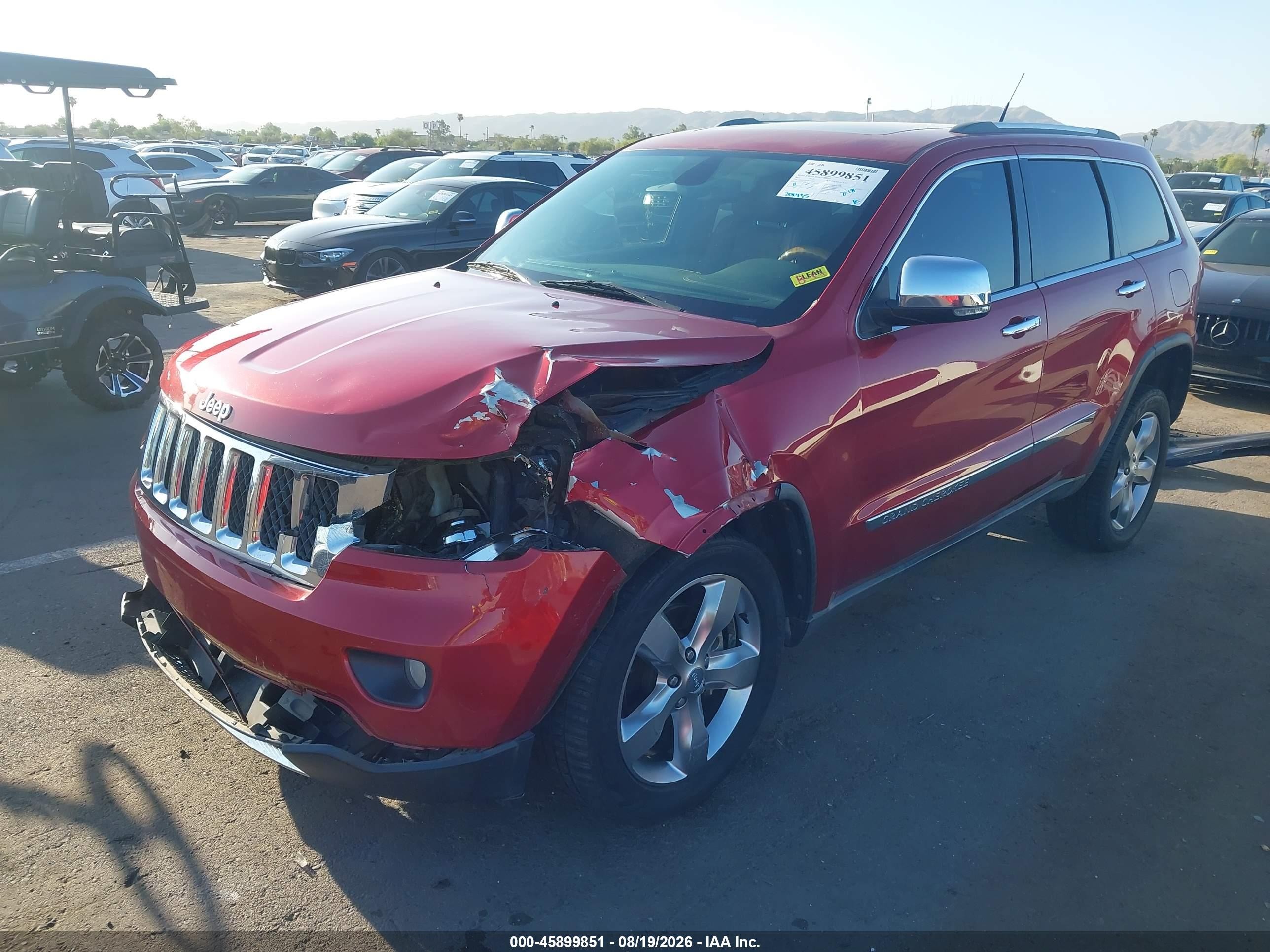 2011 Jeep Grand Cherokee Overland Red vin: 1J4RR6GG4BC698322