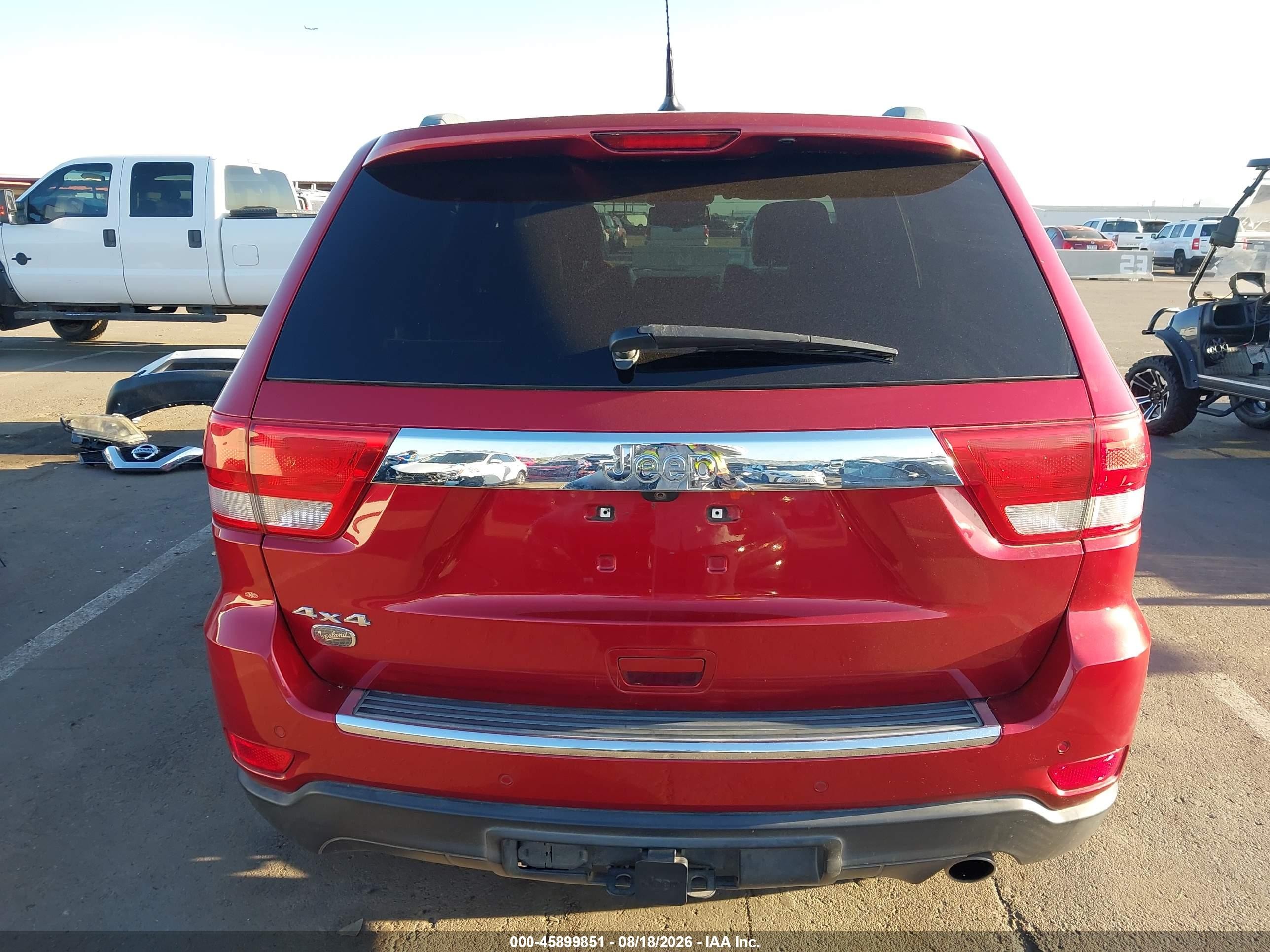 2011 Jeep Grand Cherokee Overland Red vin: 1J4RR6GG4BC698322