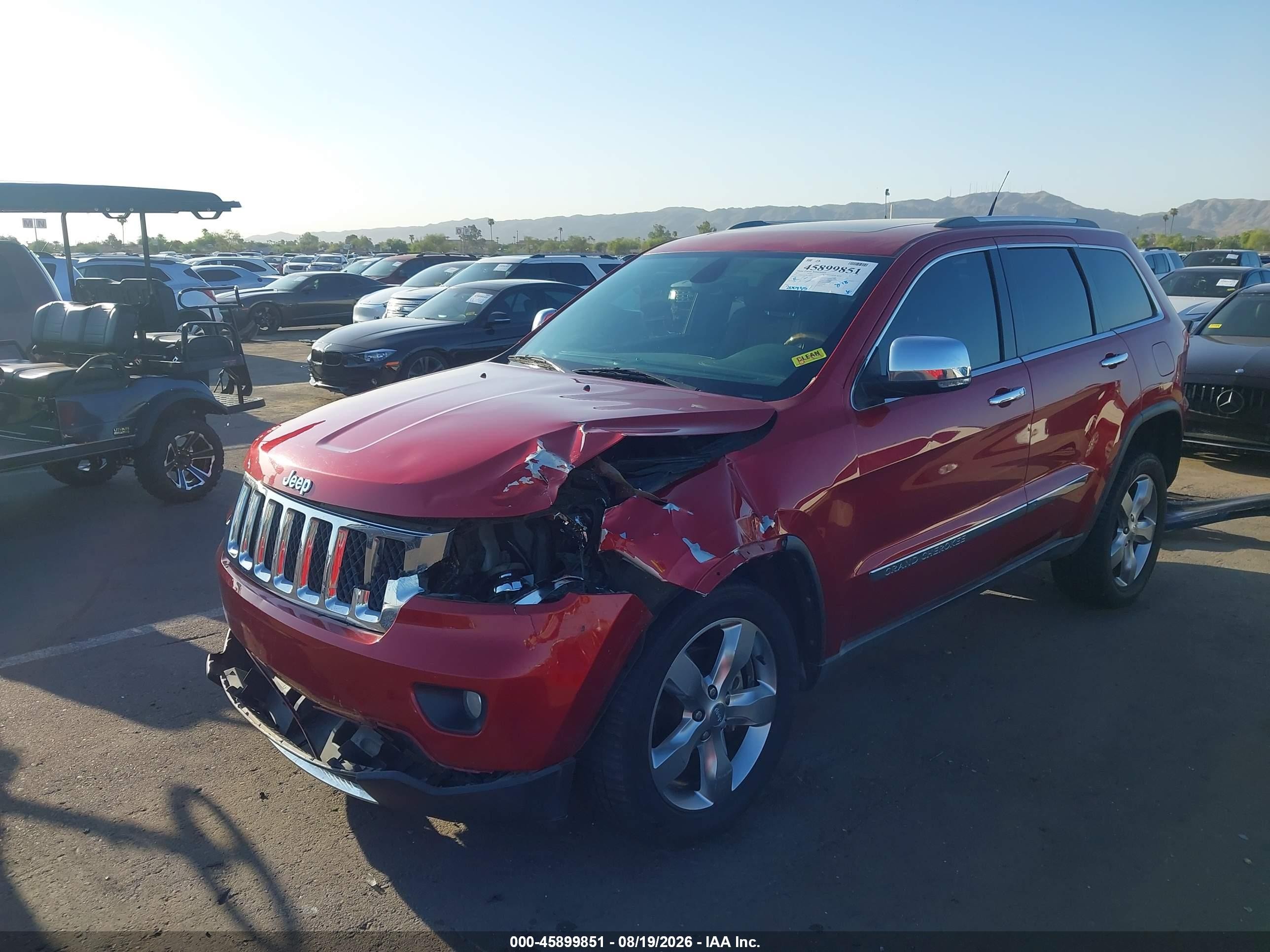2011 Jeep Grand Cherokee Overland Red vin: 1J4RR6GG4BC698322