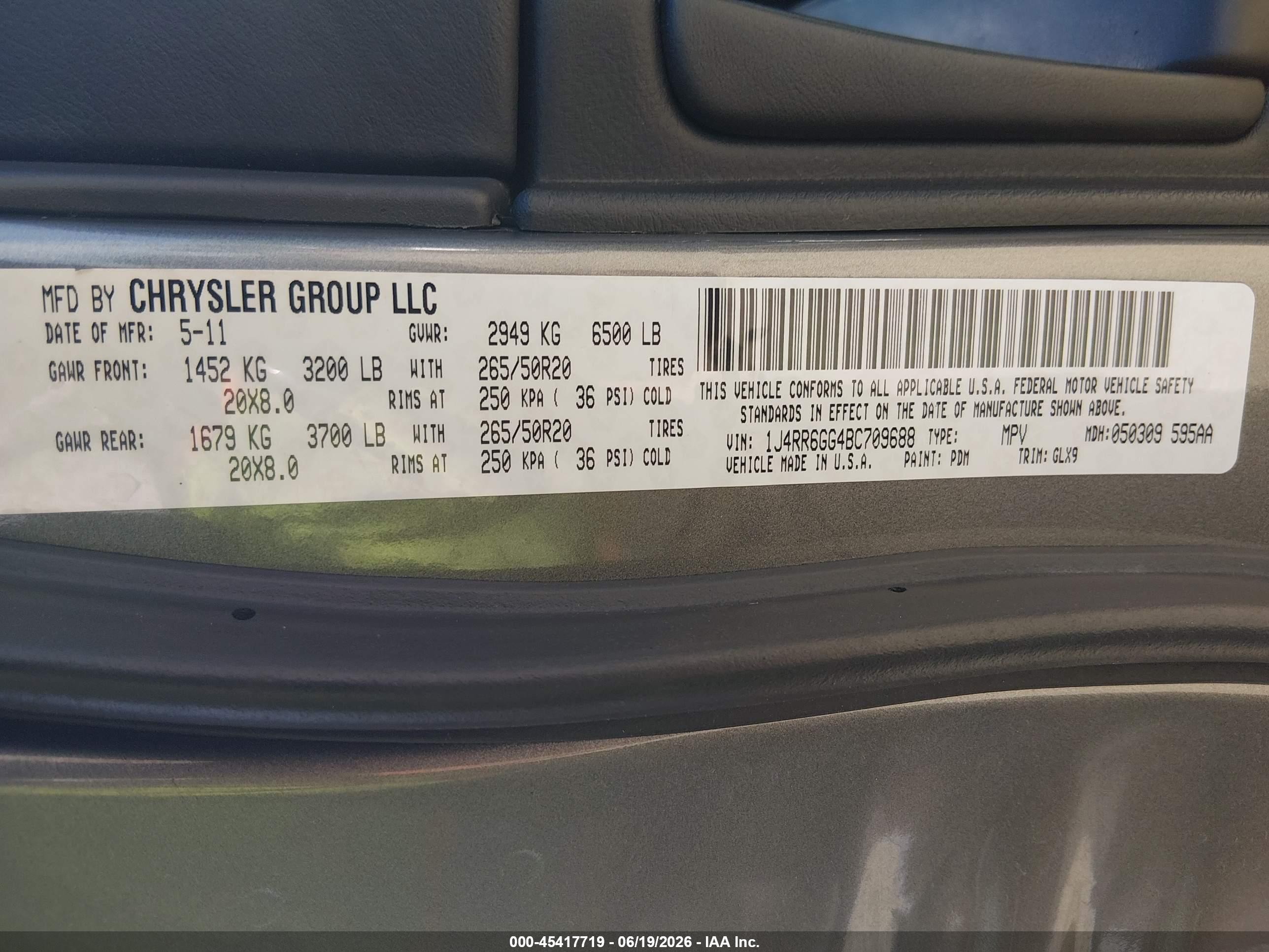 2011 Jeep Grand Cherokee Overland Gray vin: 1J4RR6GG4BC709688
