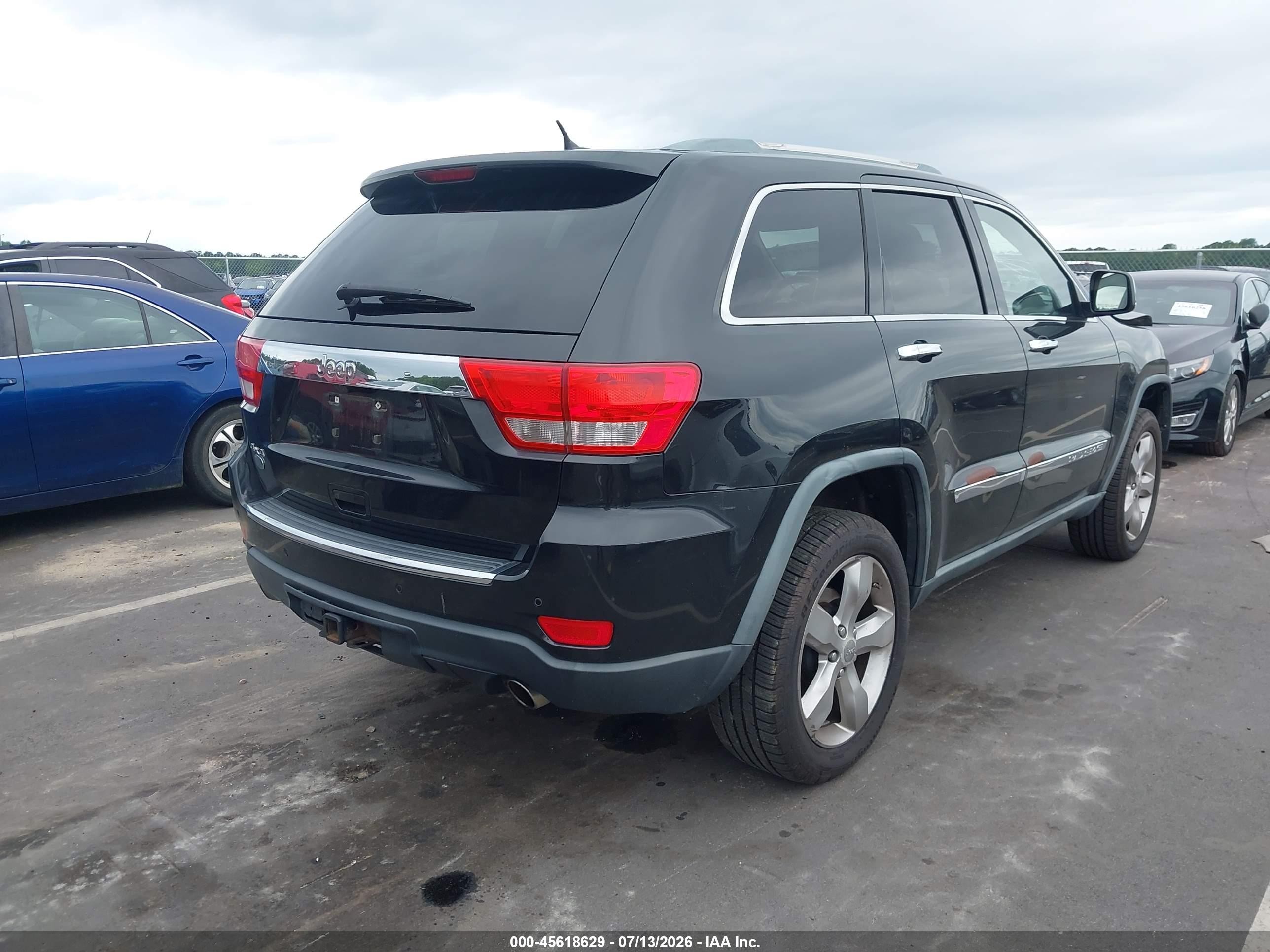 2011 Jeep Grand Cherokee Overland Black vin: 1J4RR6GG5BC643264