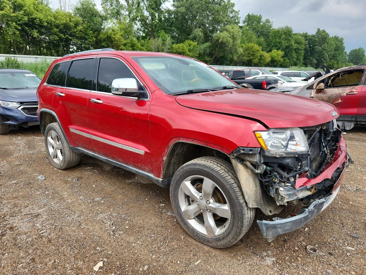 2011 Jeep Grand Cherokee Overland Red vin: 1J4RR6GG9BC643347