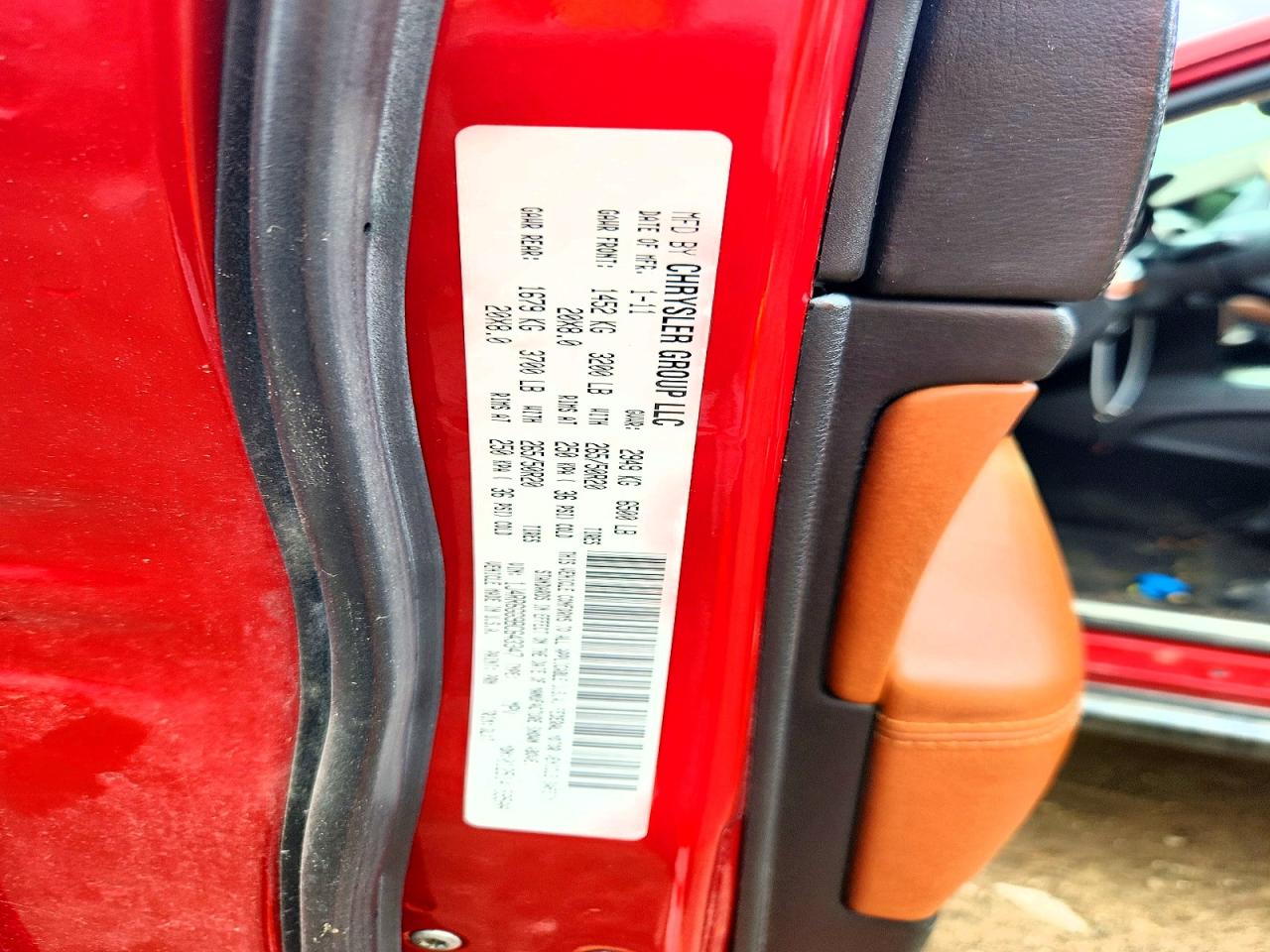 2011 Jeep Grand Cherokee Overland Red vin: 1J4RR6GG9BC643347