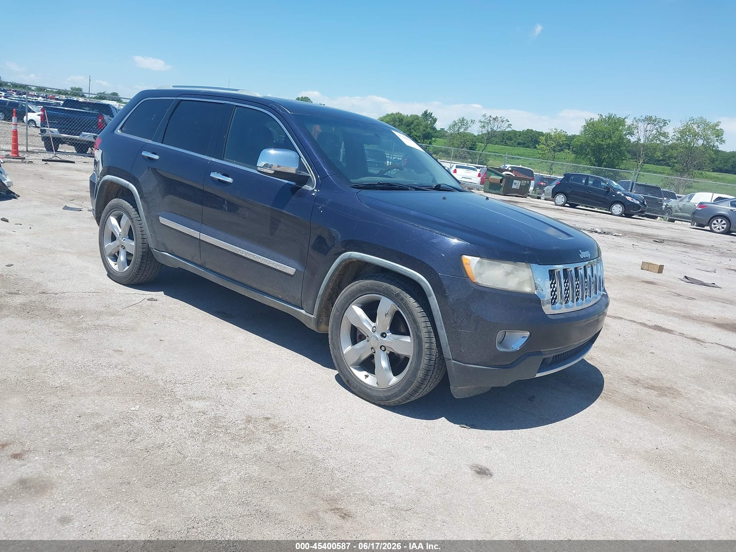 2011 Jeep Grand Cherokee Overland Blue vin: 1J4RR6GT2BC606489