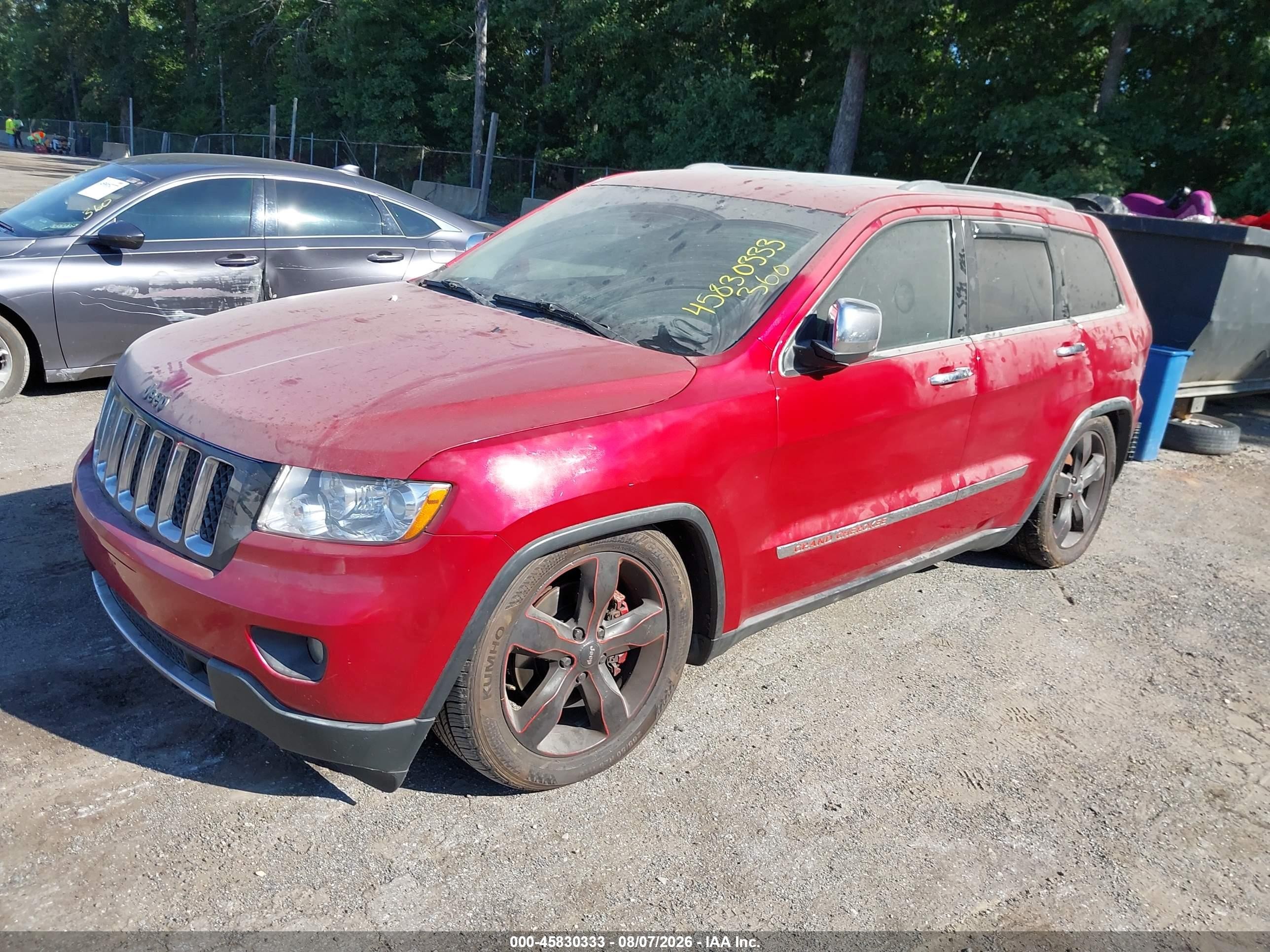 2011 Jeep Grand Cherokee Overland Красный vin: 1J4RR6GT3BC549946