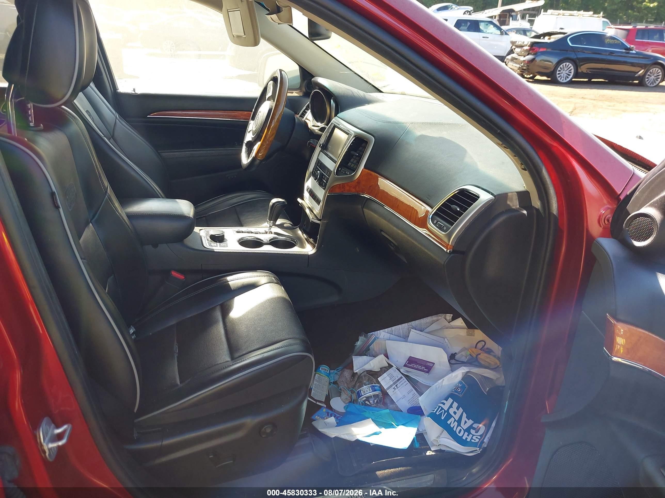 2011 Jeep Grand Cherokee Overland Красный vin: 1J4RR6GT3BC549946