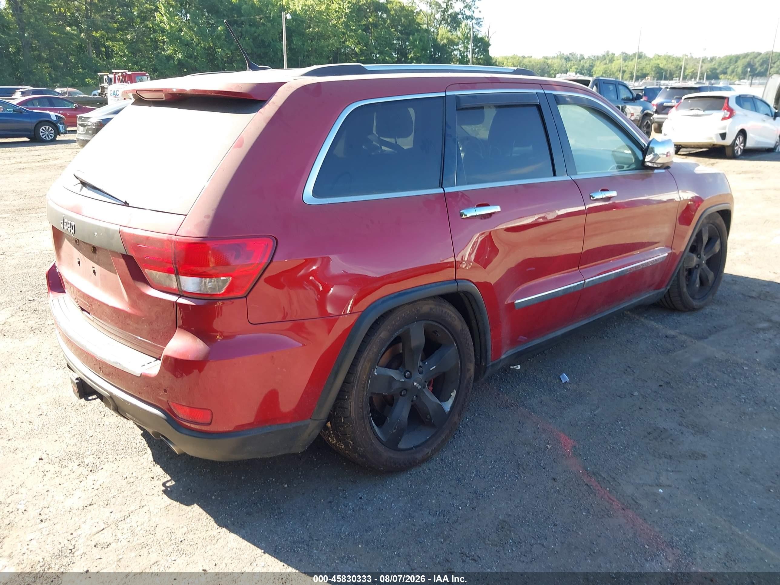 2011 Jeep Grand Cherokee Overland Красный vin: 1J4RR6GT3BC549946