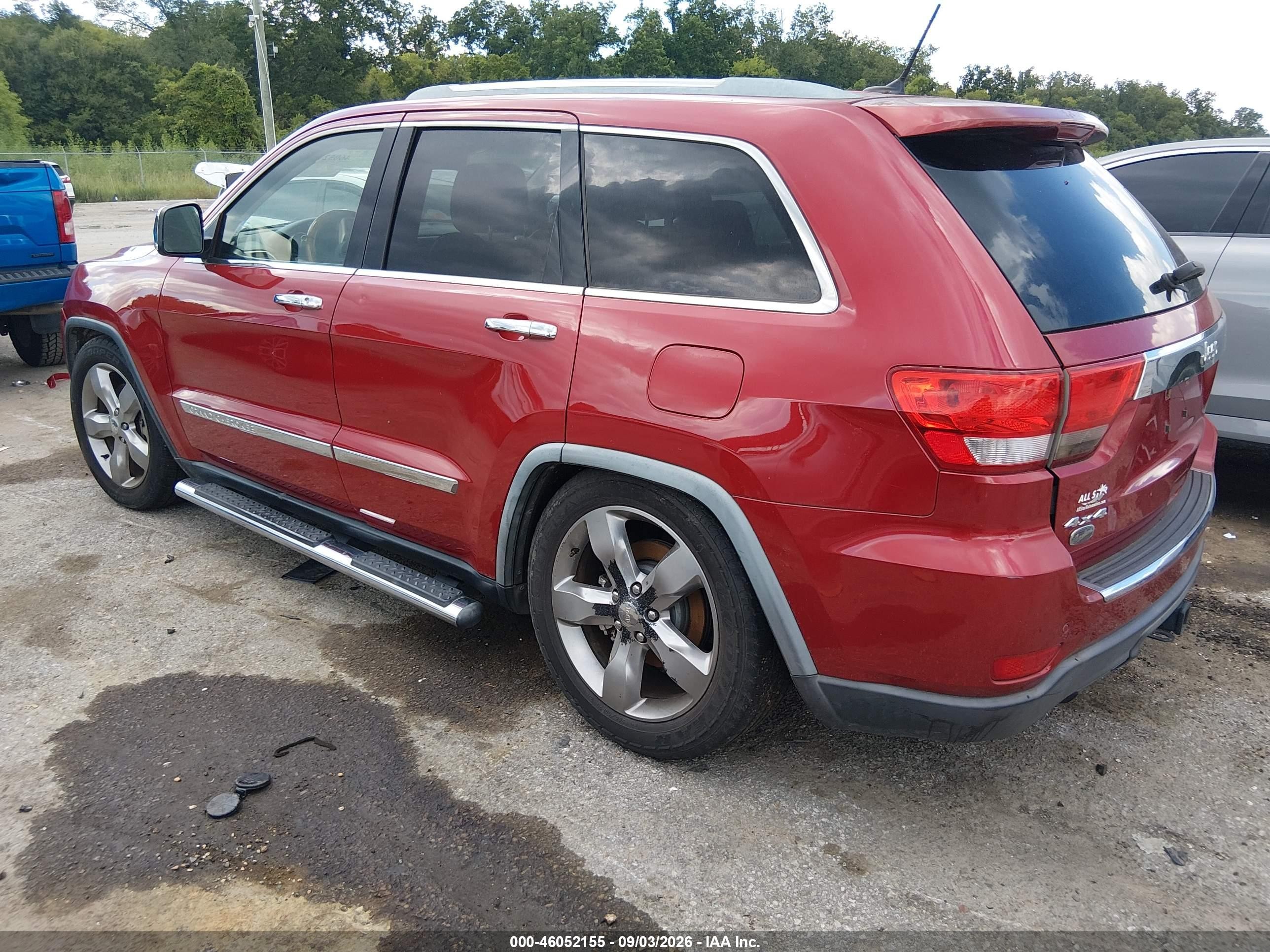 2011 Jeep Grand Cherokee Overland Red vin: 1J4RR6GT3BC700638