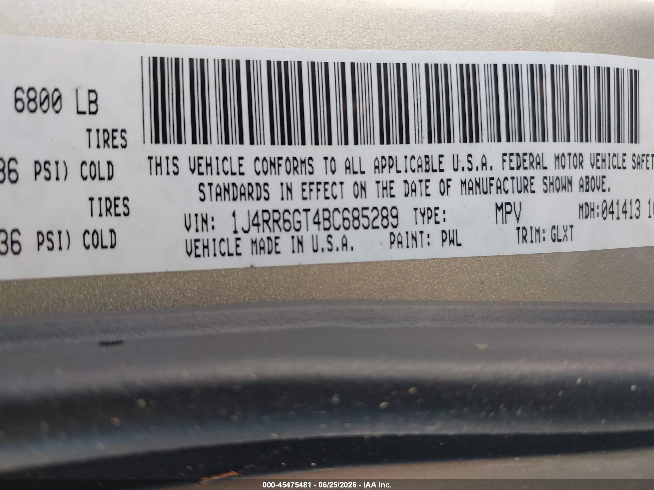 2011 Jeep Grand Cherokee Overland Gold vin: 1J4RR6GT4BC685289