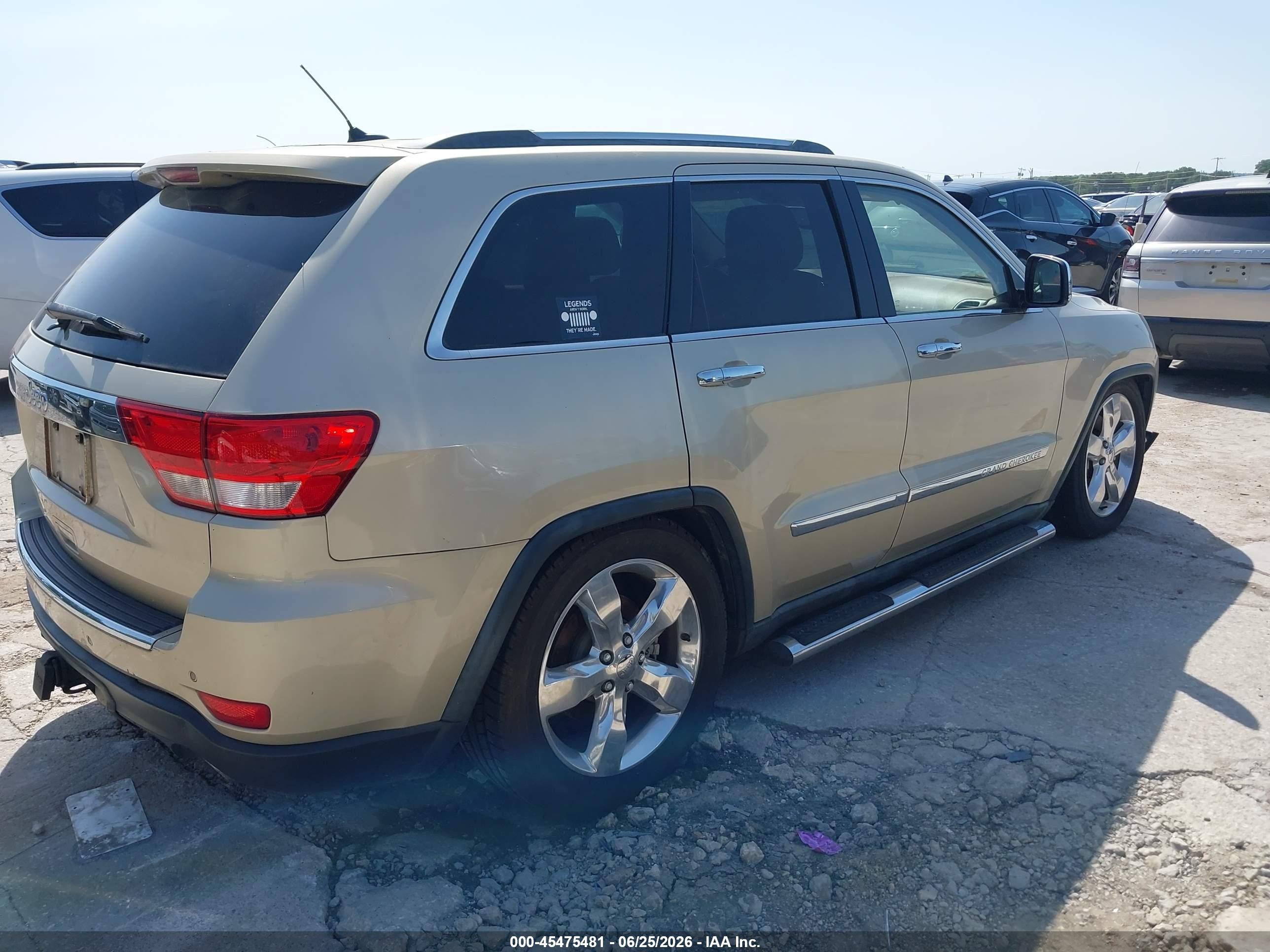 2011 Jeep Grand Cherokee Overland Gold vin: 1J4RR6GT4BC685289