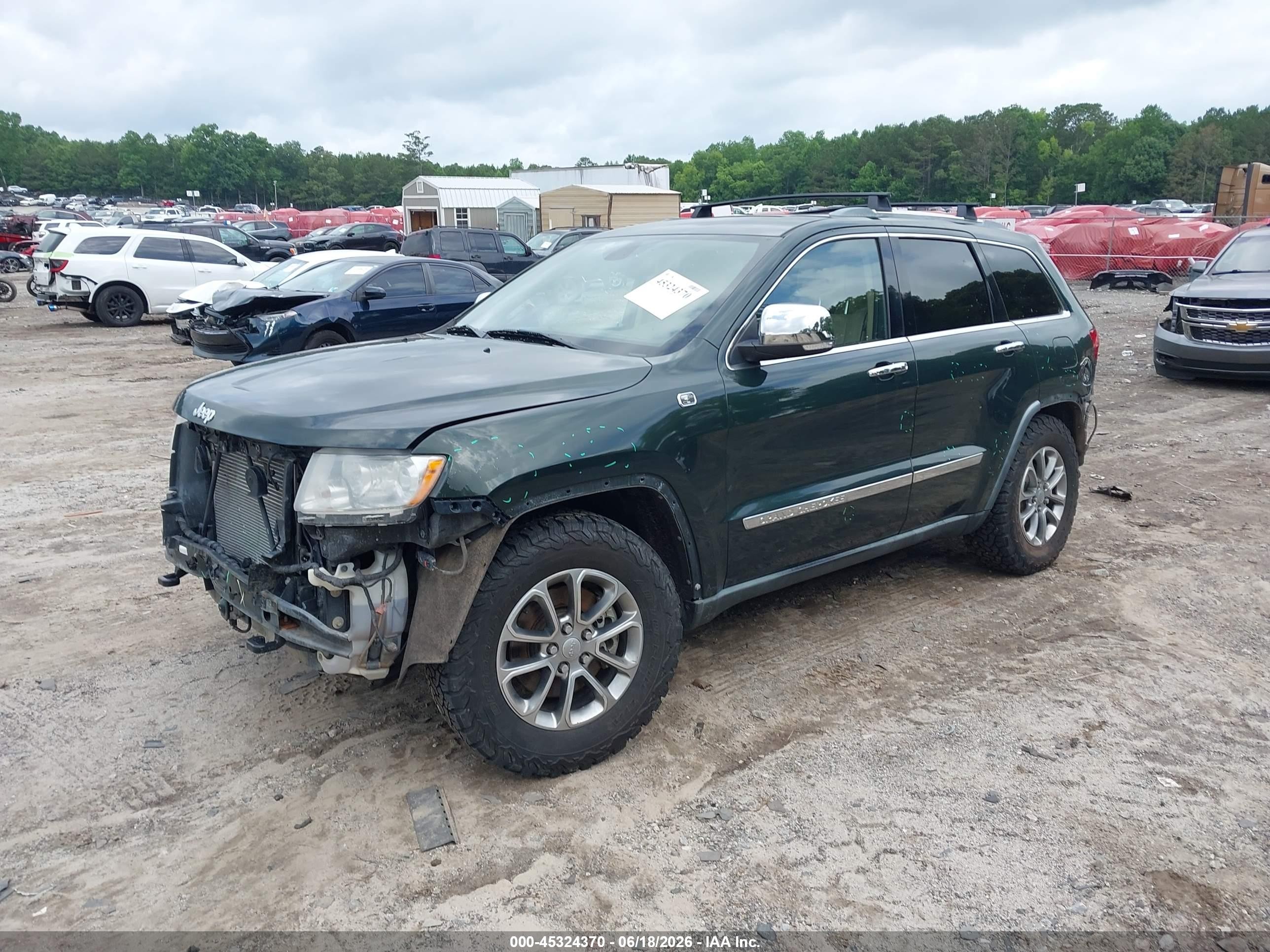 2011 Jeep Grand Cherokee Overland Green vin: 1J4RR6GT4BC715648