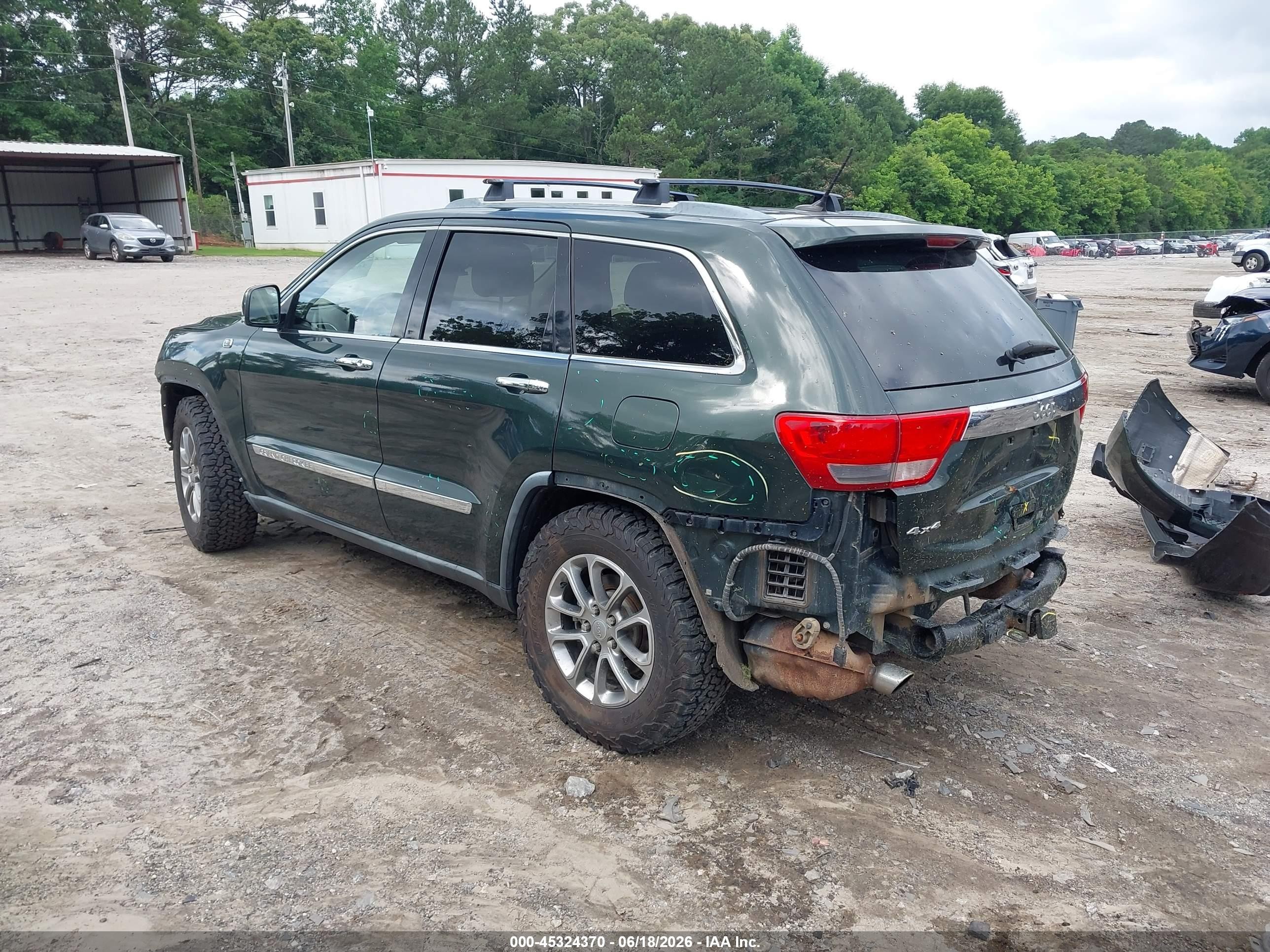 2011 Jeep Grand Cherokee Overland Green vin: 1J4RR6GT4BC715648
