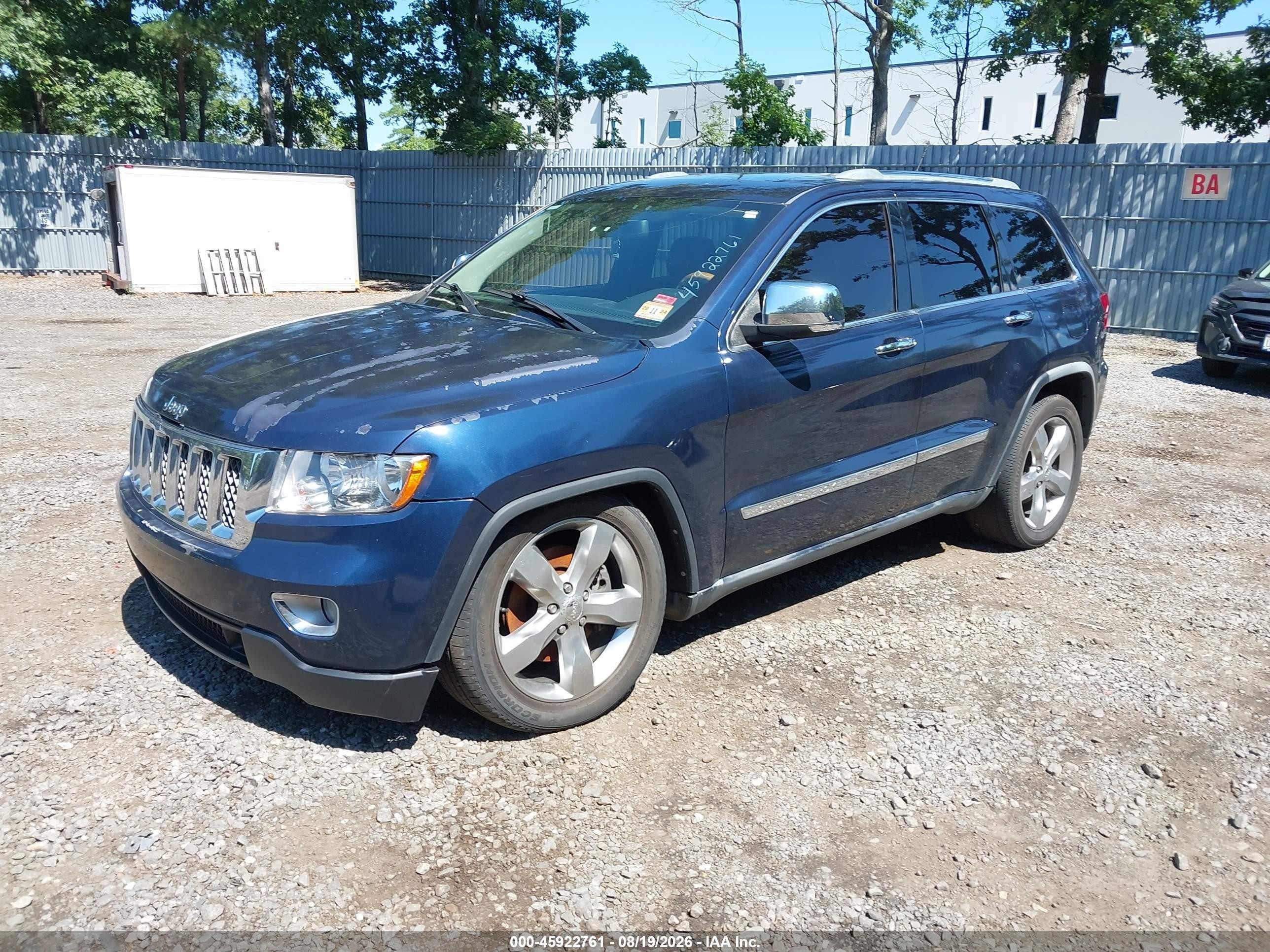 2011 Jeep Grand Cherokee Overland Blue vin: 1J4RR6GT5BC551763