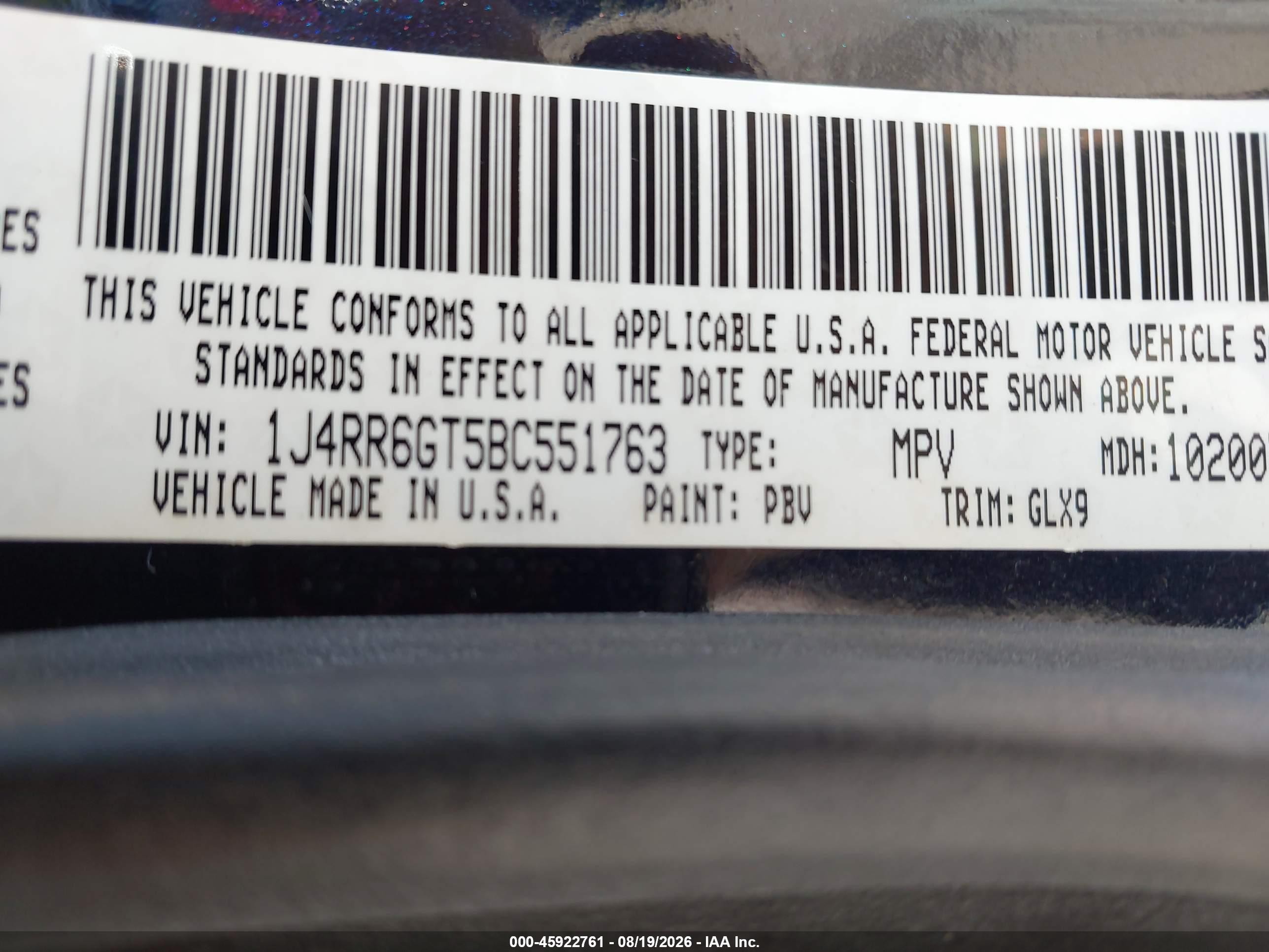 2011 Jeep Grand Cherokee Overland Blue vin: 1J4RR6GT5BC551763