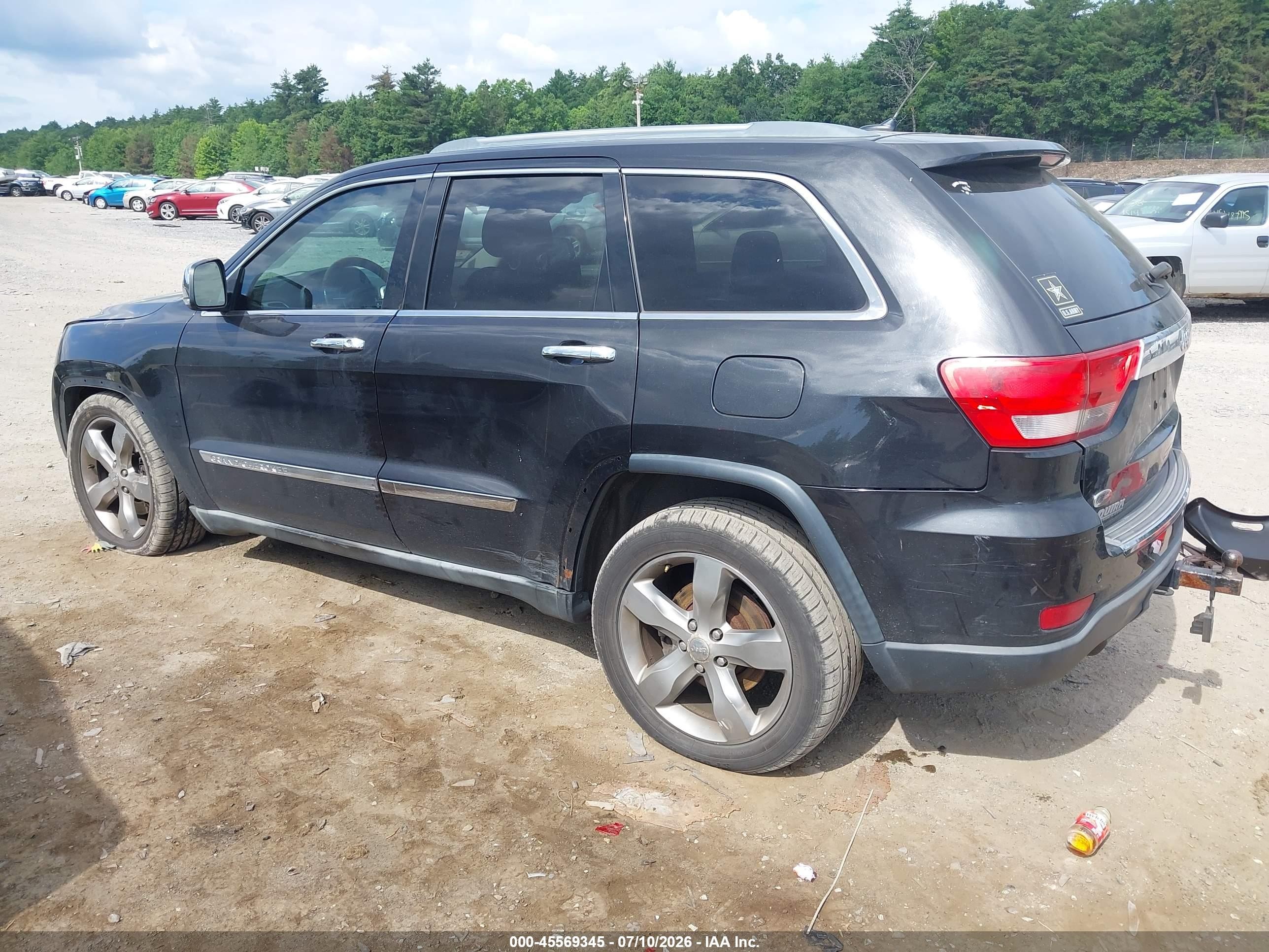 2011 Jeep Grand Cherokee Overland Black vin: 1J4RR6GT6BC543347