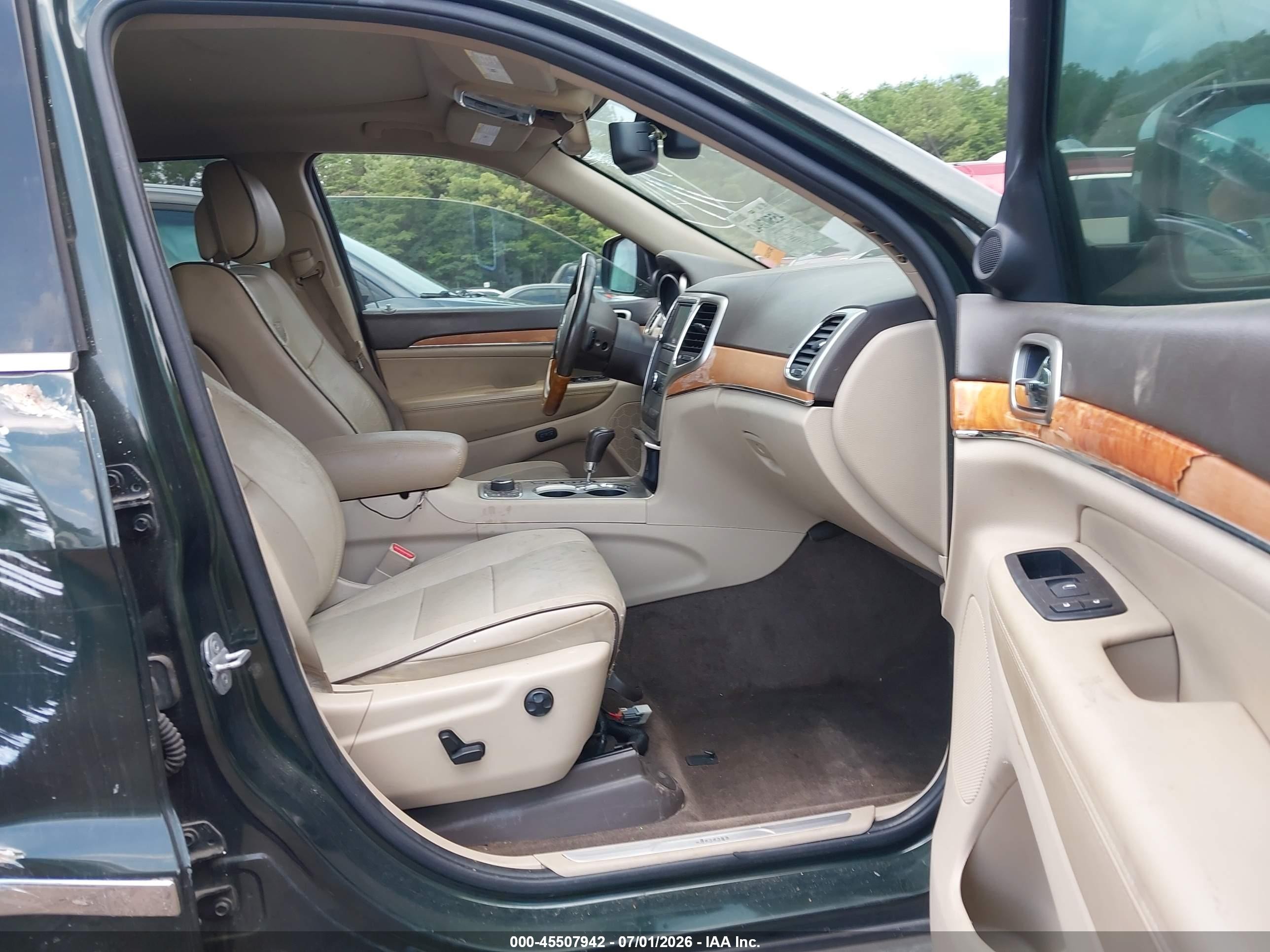 2011 Jeep Grand Cherokee Overland Green vin: 1J4RR6GT6BC607502