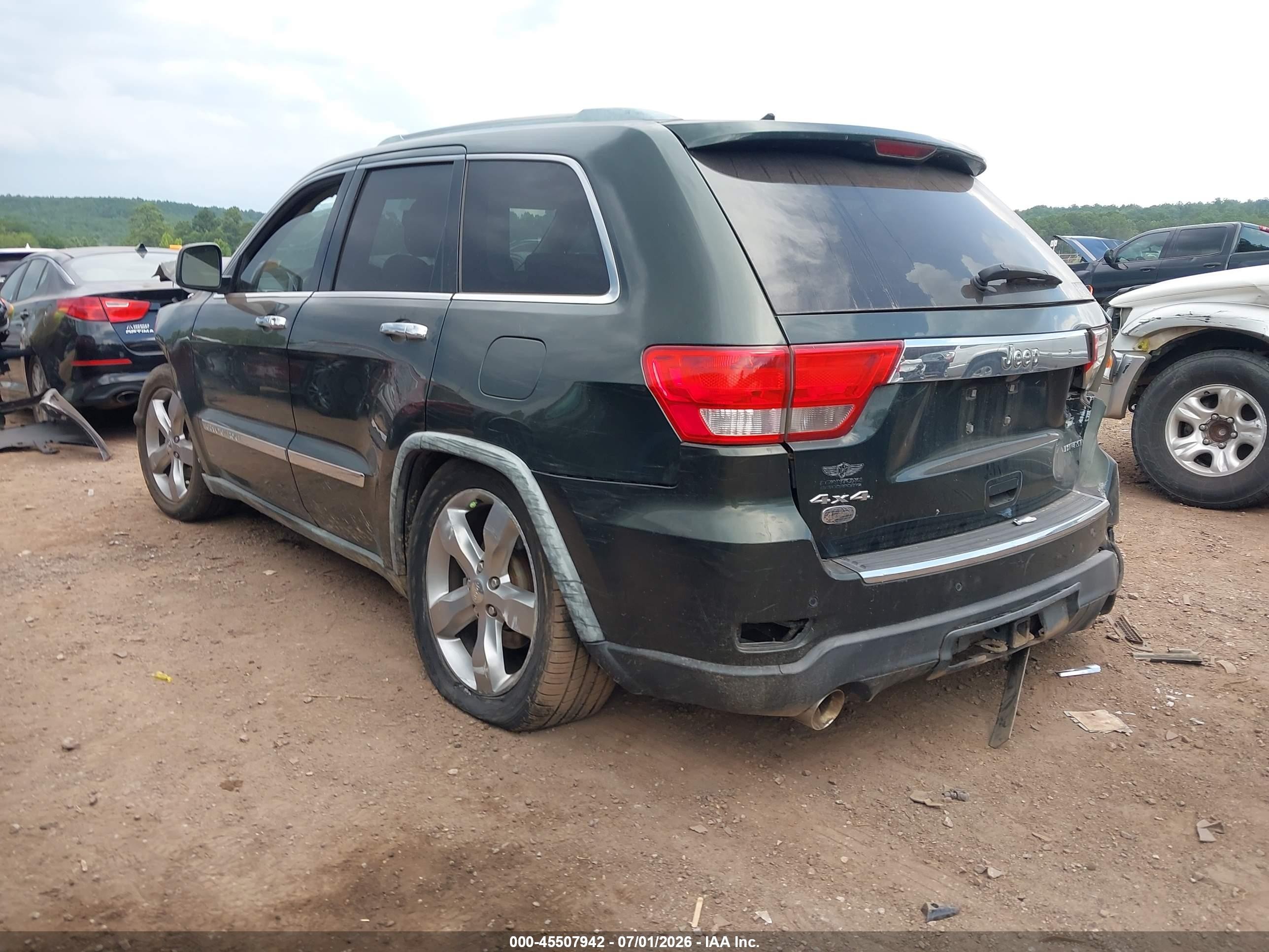 2011 Jeep Grand Cherokee Overland Green vin: 1J4RR6GT6BC607502