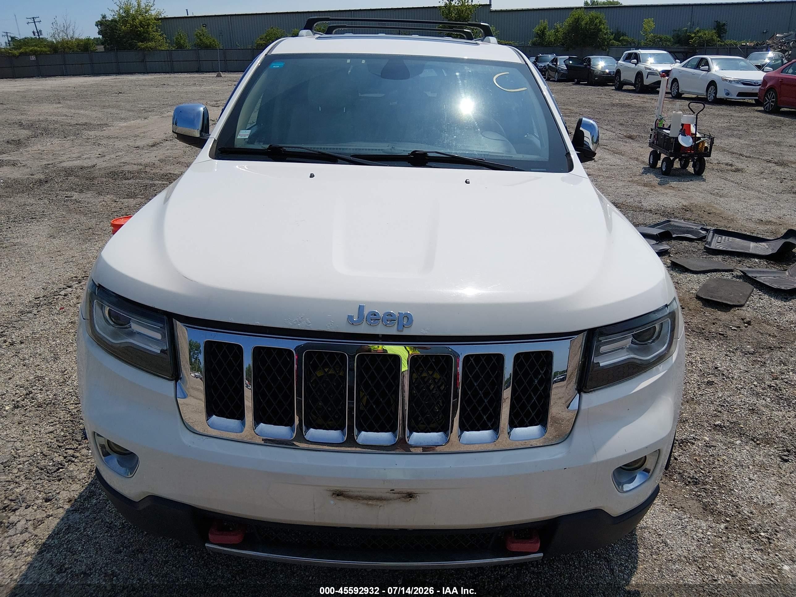 2011 Jeep Grand Cherokee Overland White vin: 1J4RR6GT7BC606231