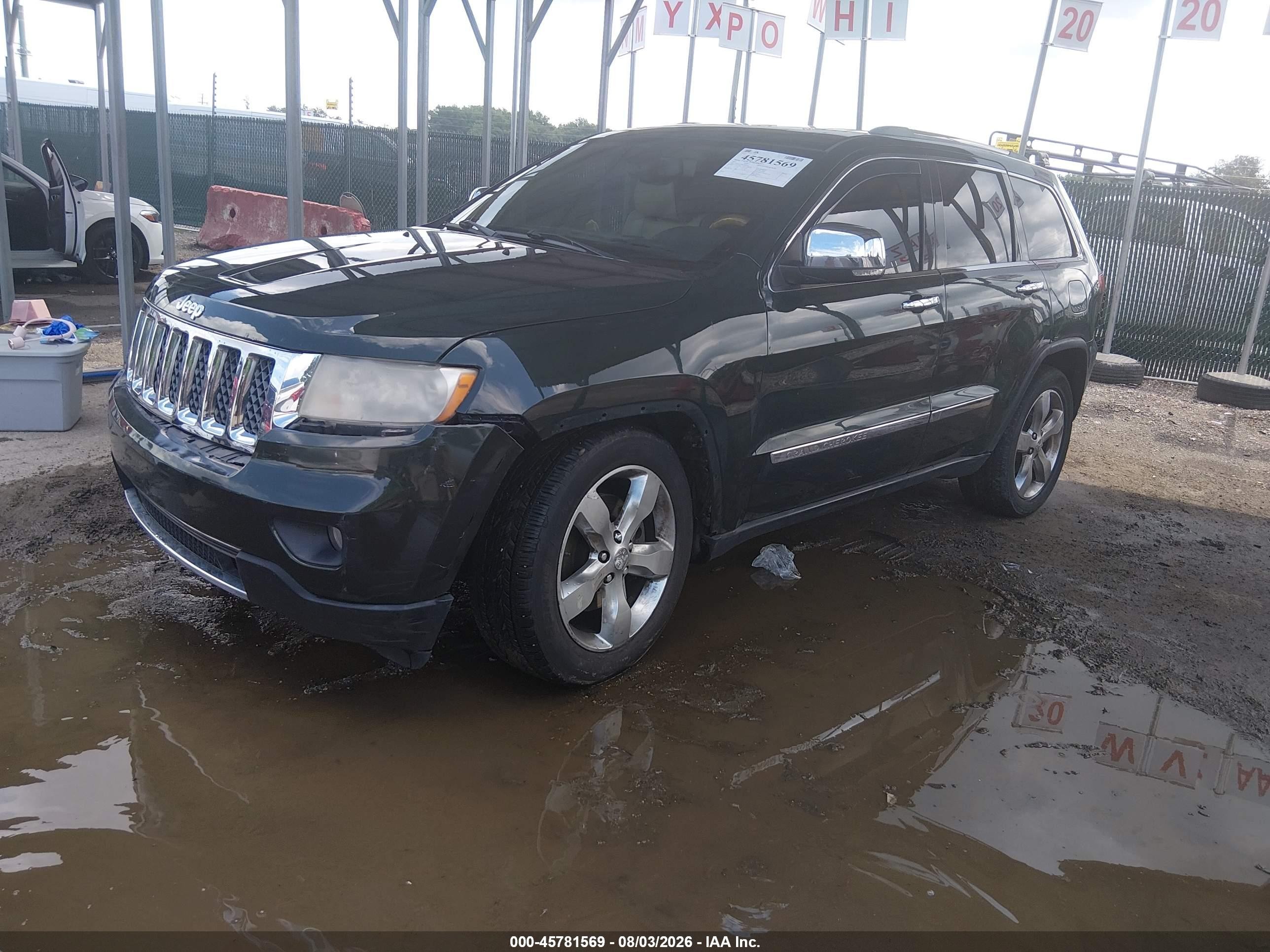 2011 Jeep Grand Cherokee Overland Зеленый vin: 1J4RR6GT8BC606013