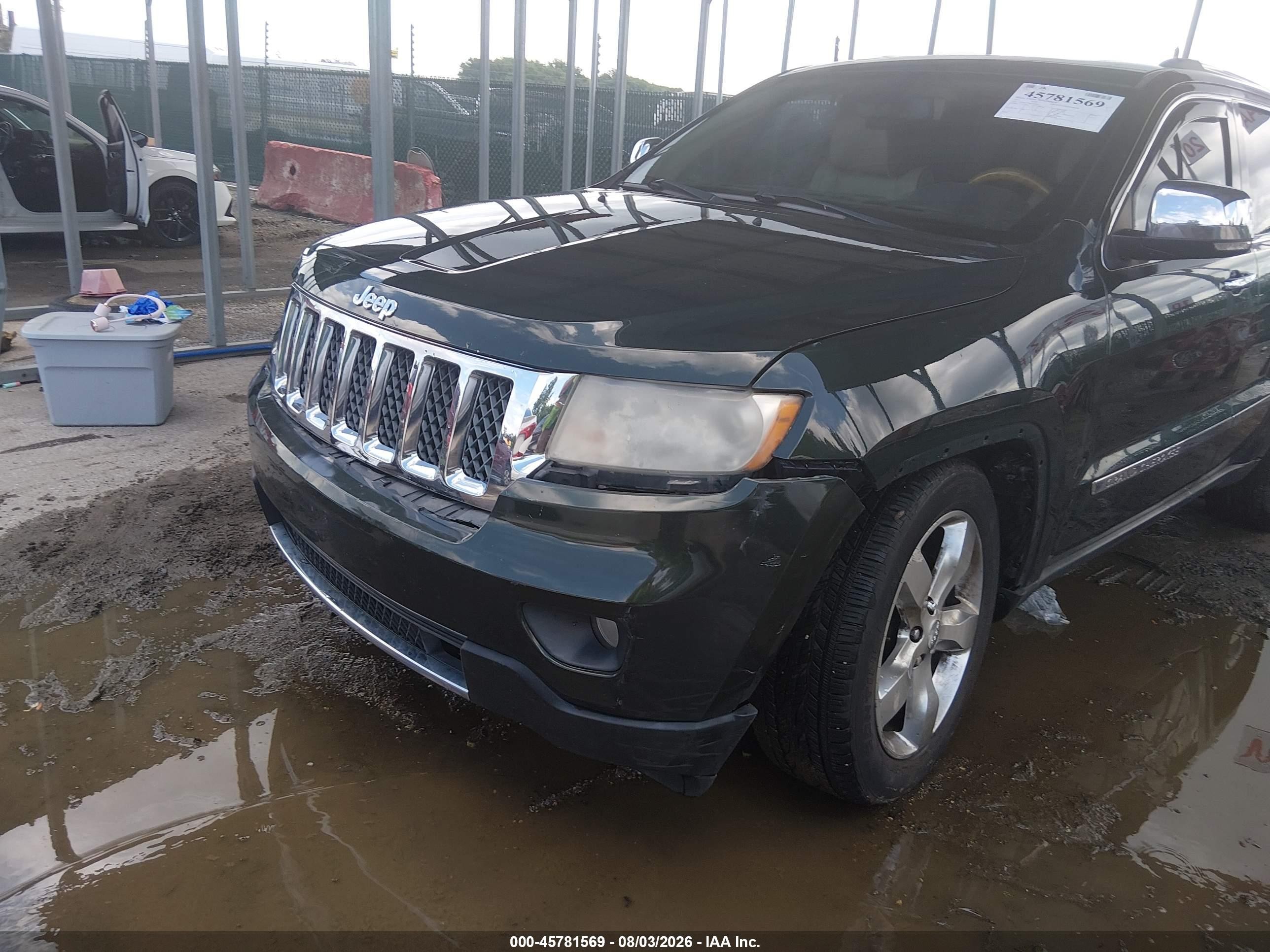 2011 Jeep Grand Cherokee Overland Зеленый vin: 1J4RR6GT8BC606013