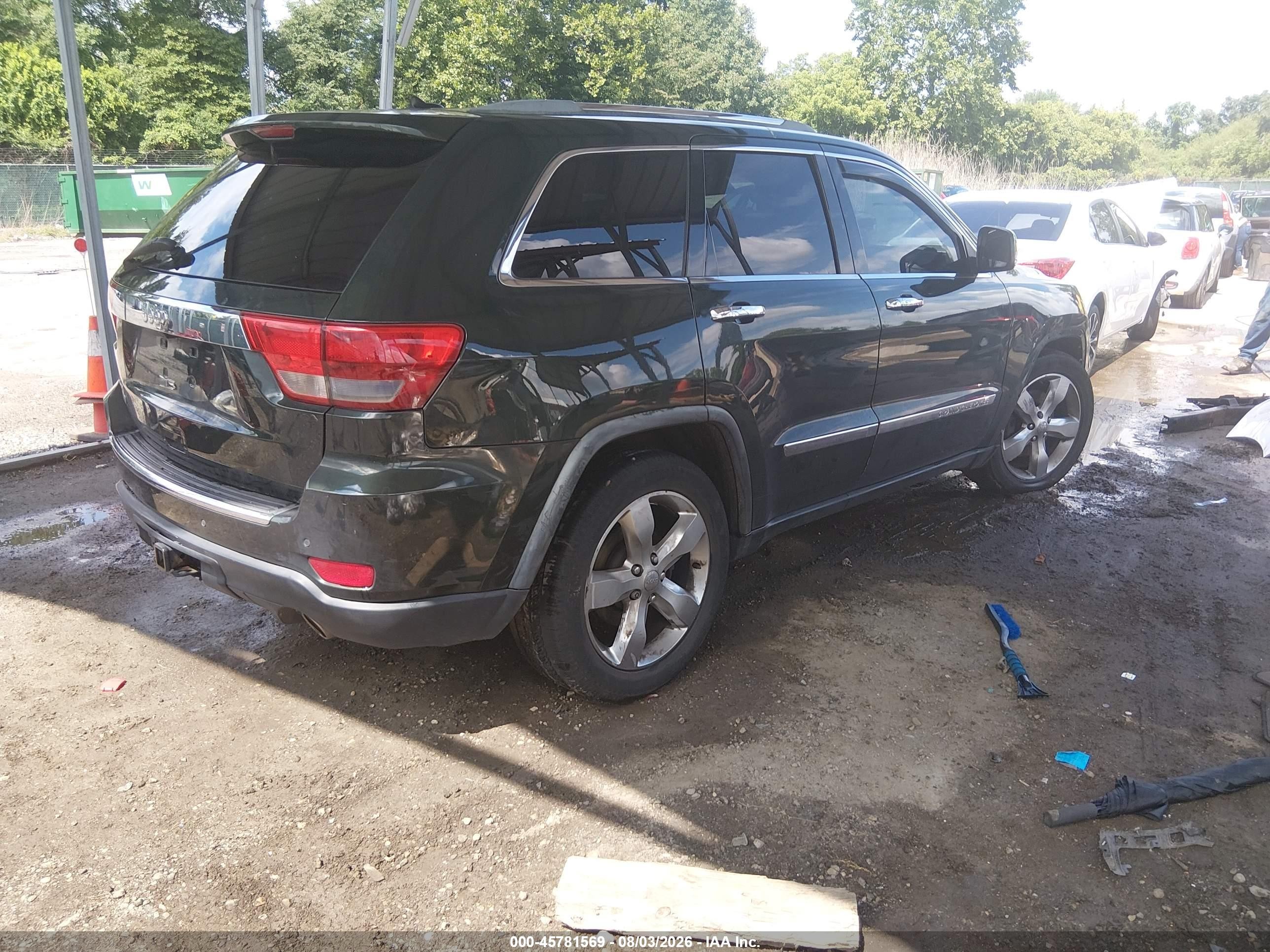 2011 Jeep Grand Cherokee Overland Зеленый vin: 1J4RR6GT8BC606013