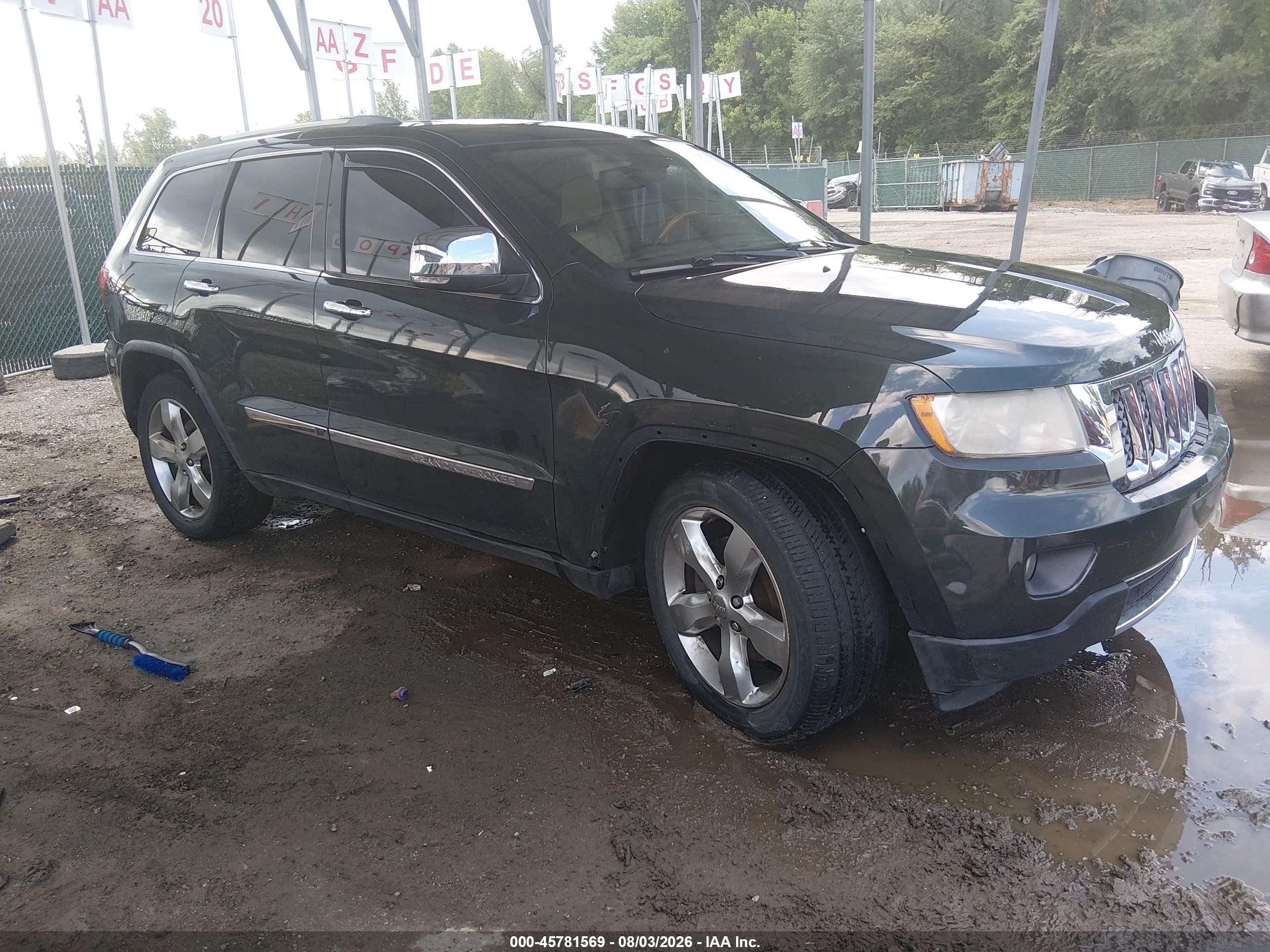 2011 Jeep Grand Cherokee Overland Зеленый vin: 1J4RR6GT8BC606013