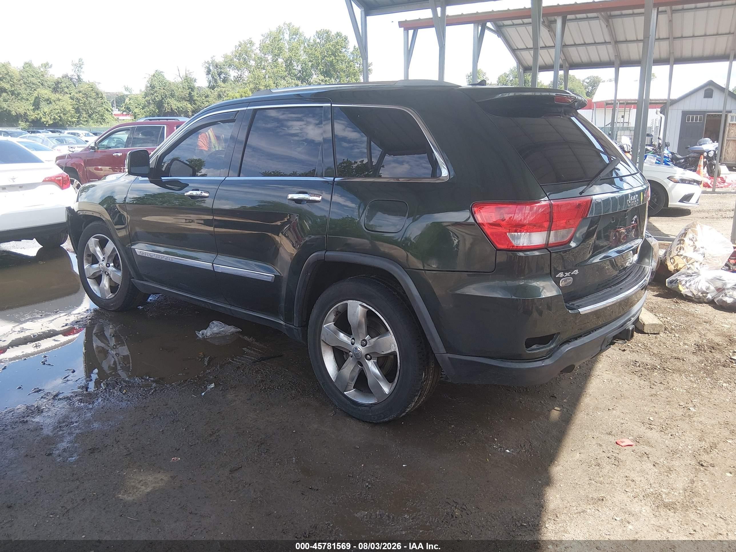 2011 Jeep Grand Cherokee Overland Зеленый vin: 1J4RR6GT8BC606013