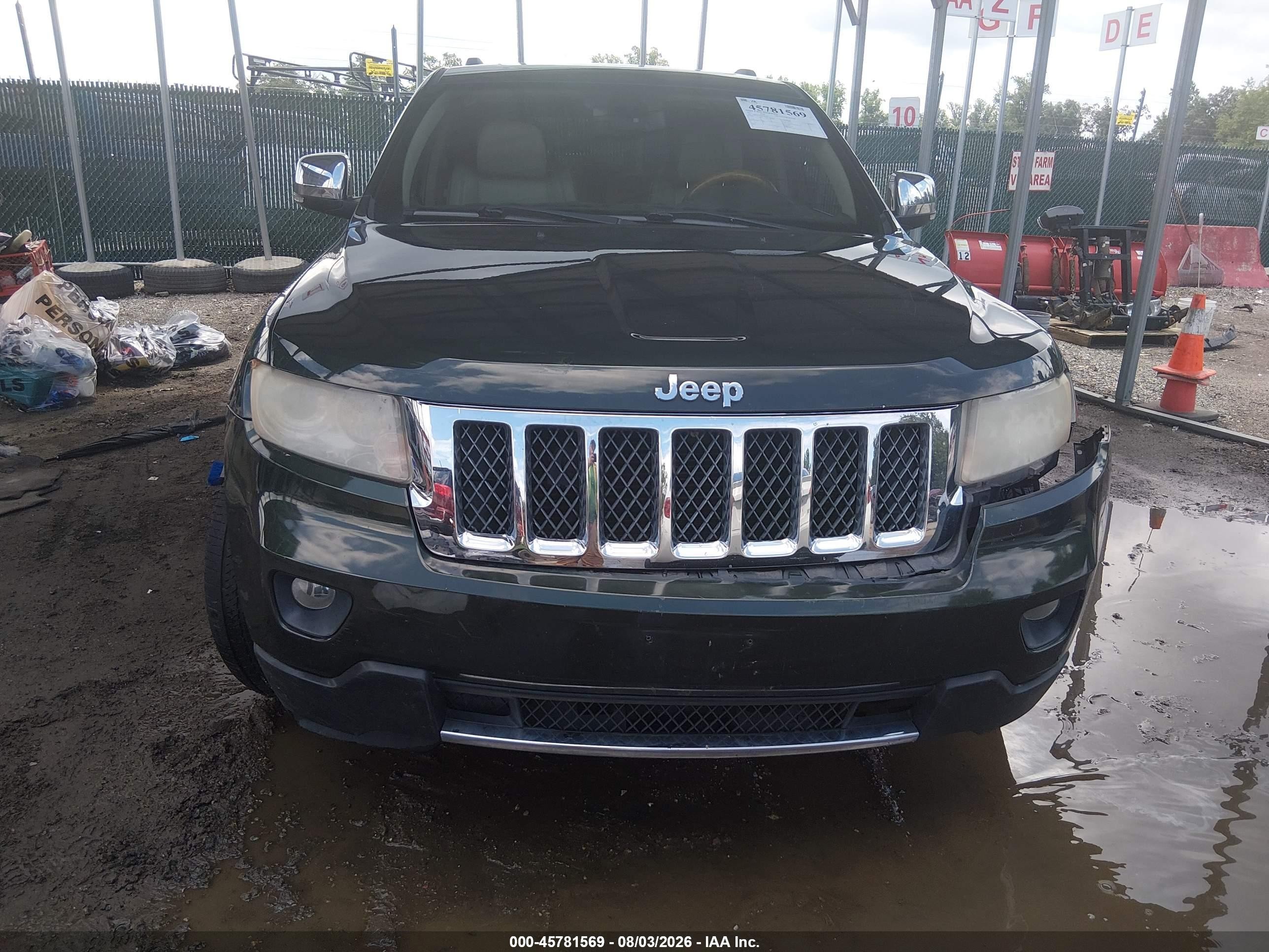 2011 Jeep Grand Cherokee Overland Зеленый vin: 1J4RR6GT8BC606013