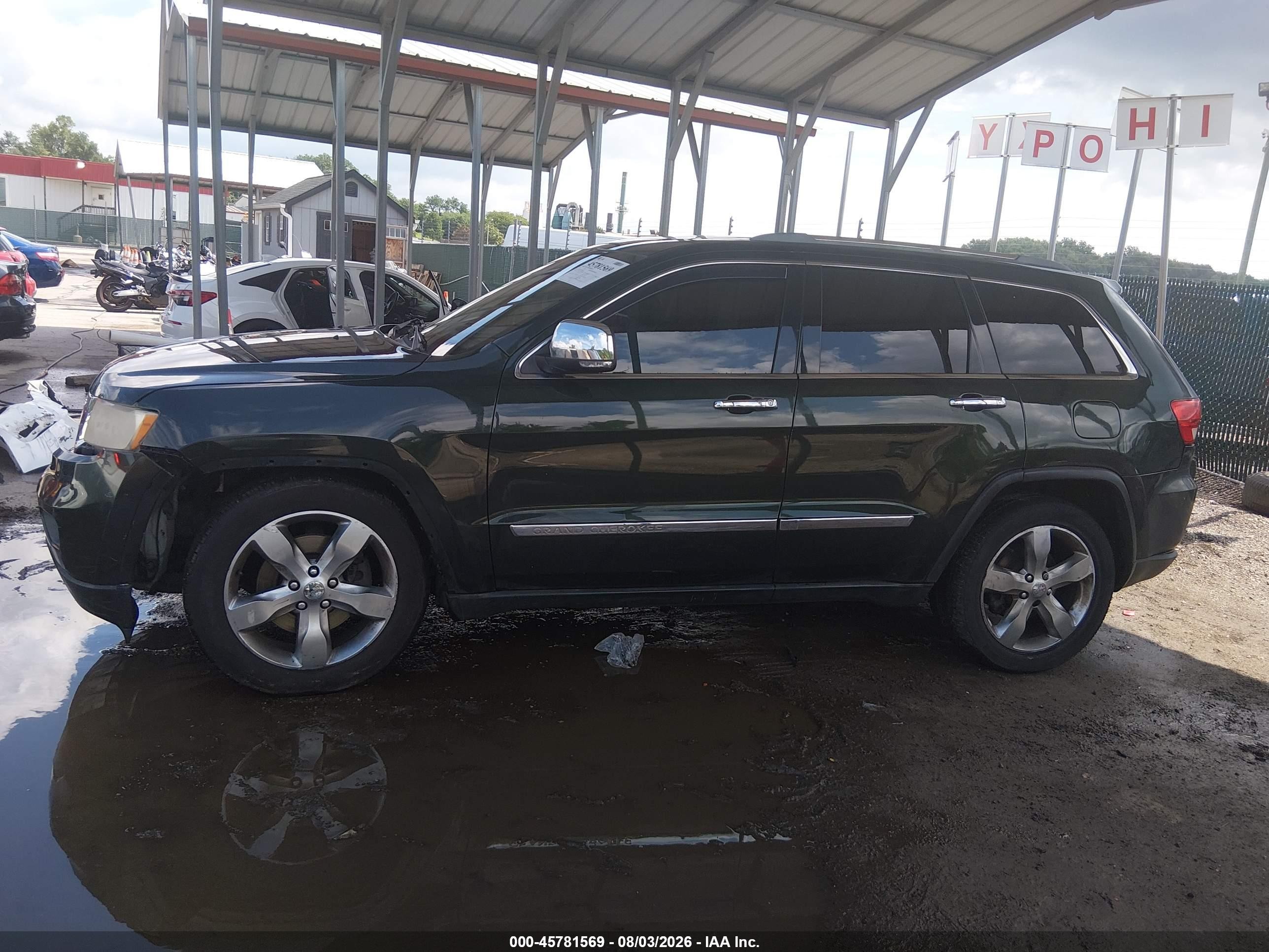 2011 Jeep Grand Cherokee Overland Зеленый vin: 1J4RR6GT8BC606013