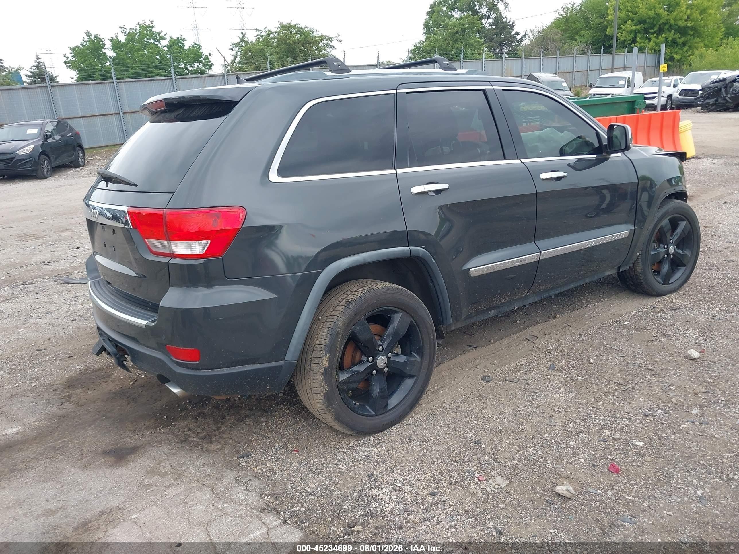2011 Jeep Grand Cherokee Overland Black vin: 1J4RR6GT8BC607730