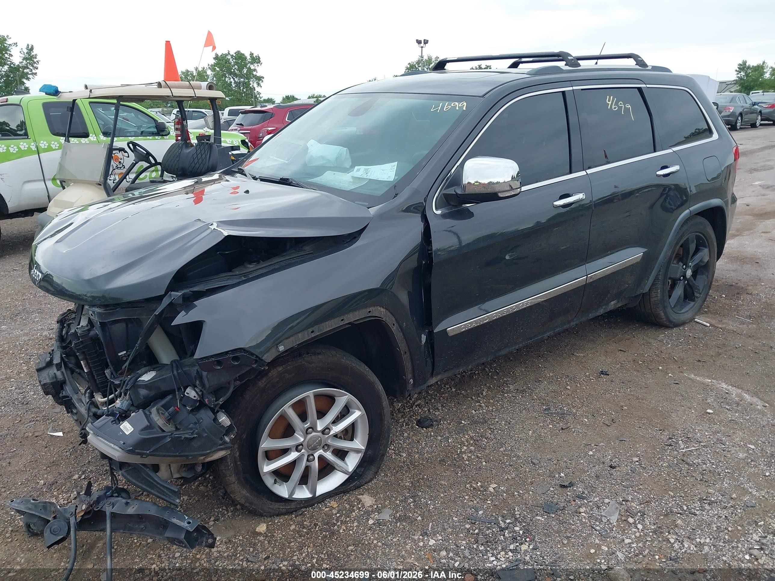 2011 Jeep Grand Cherokee Overland Black vin: 1J4RR6GT8BC607730