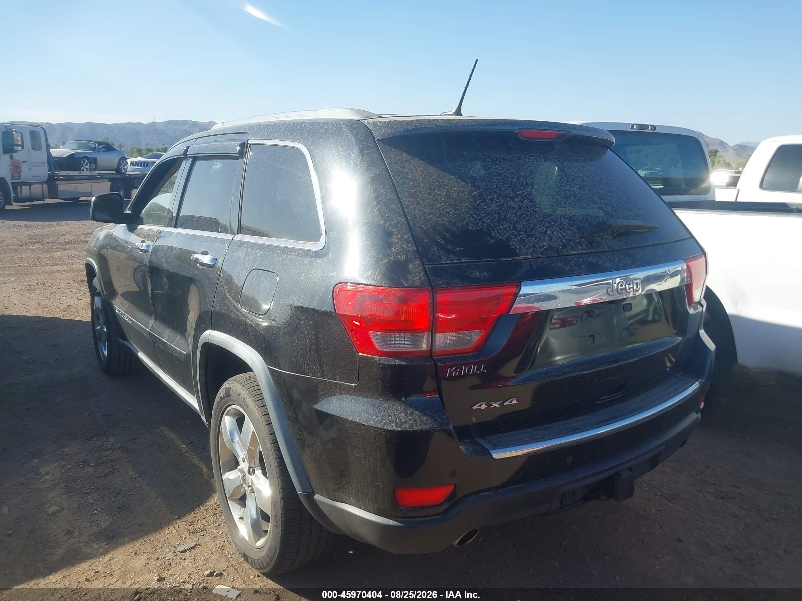 2011 Jeep Grand Cherokee Overland Black vin: 1J4RR6GT8BC701722