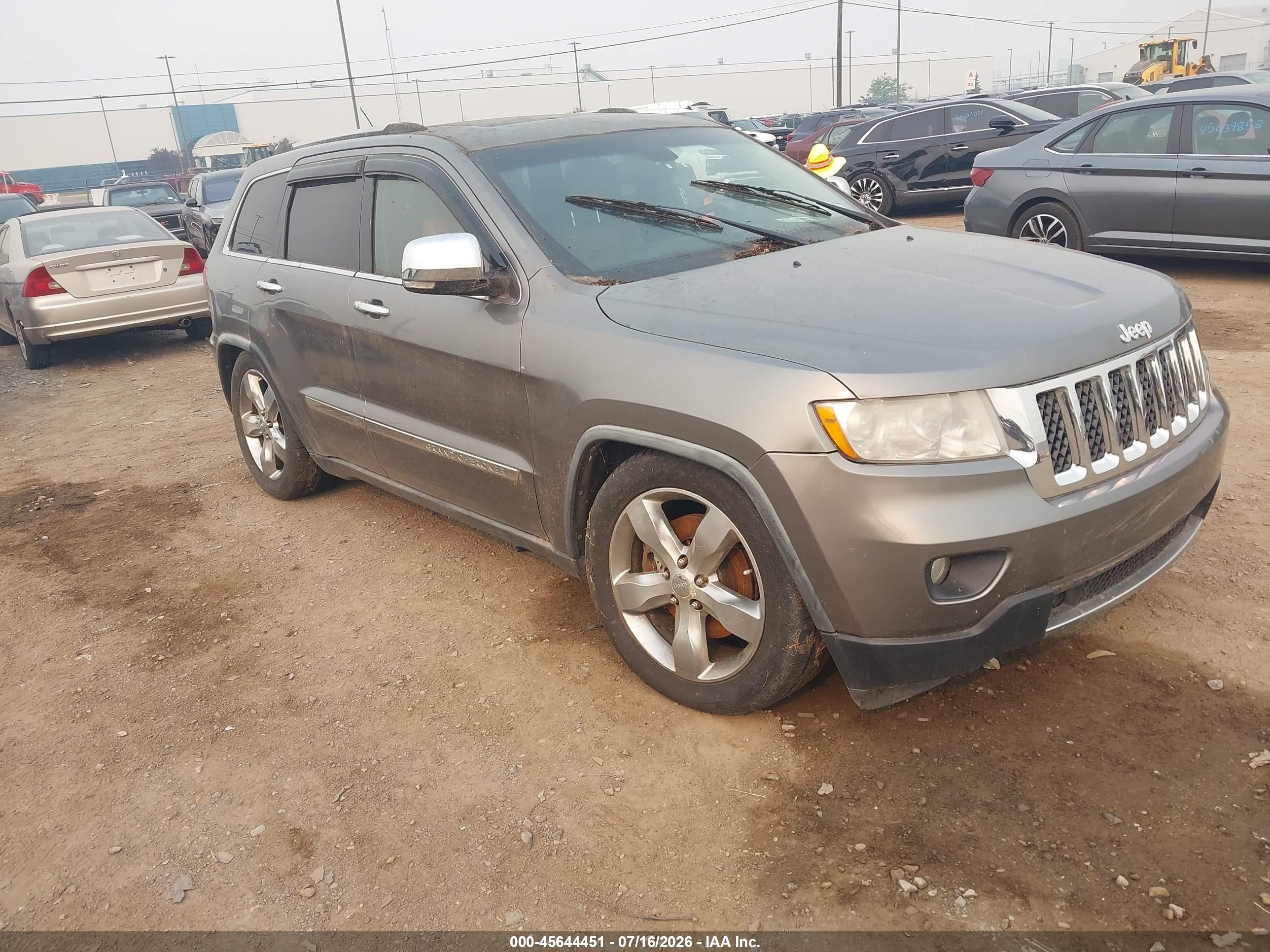 2011 Jeep Grand Cherokee Overland Gray vin: 1J4RR6GT8BC713529
