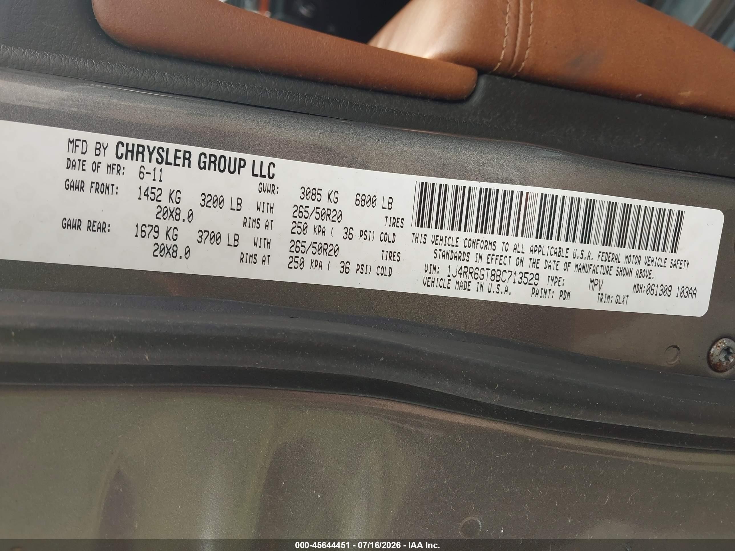 2011 Jeep Grand Cherokee Overland Gray vin: 1J4RR6GT8BC713529