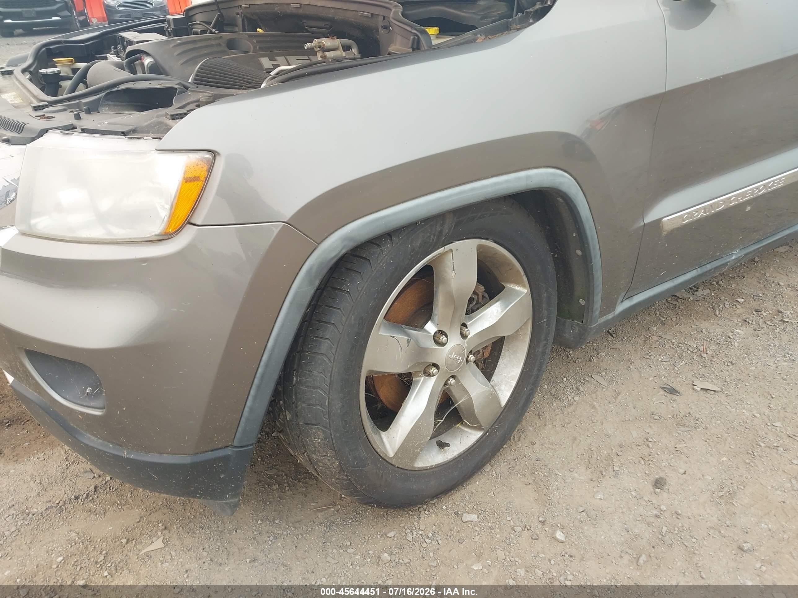 2011 Jeep Grand Cherokee Overland Gray vin: 1J4RR6GT8BC713529