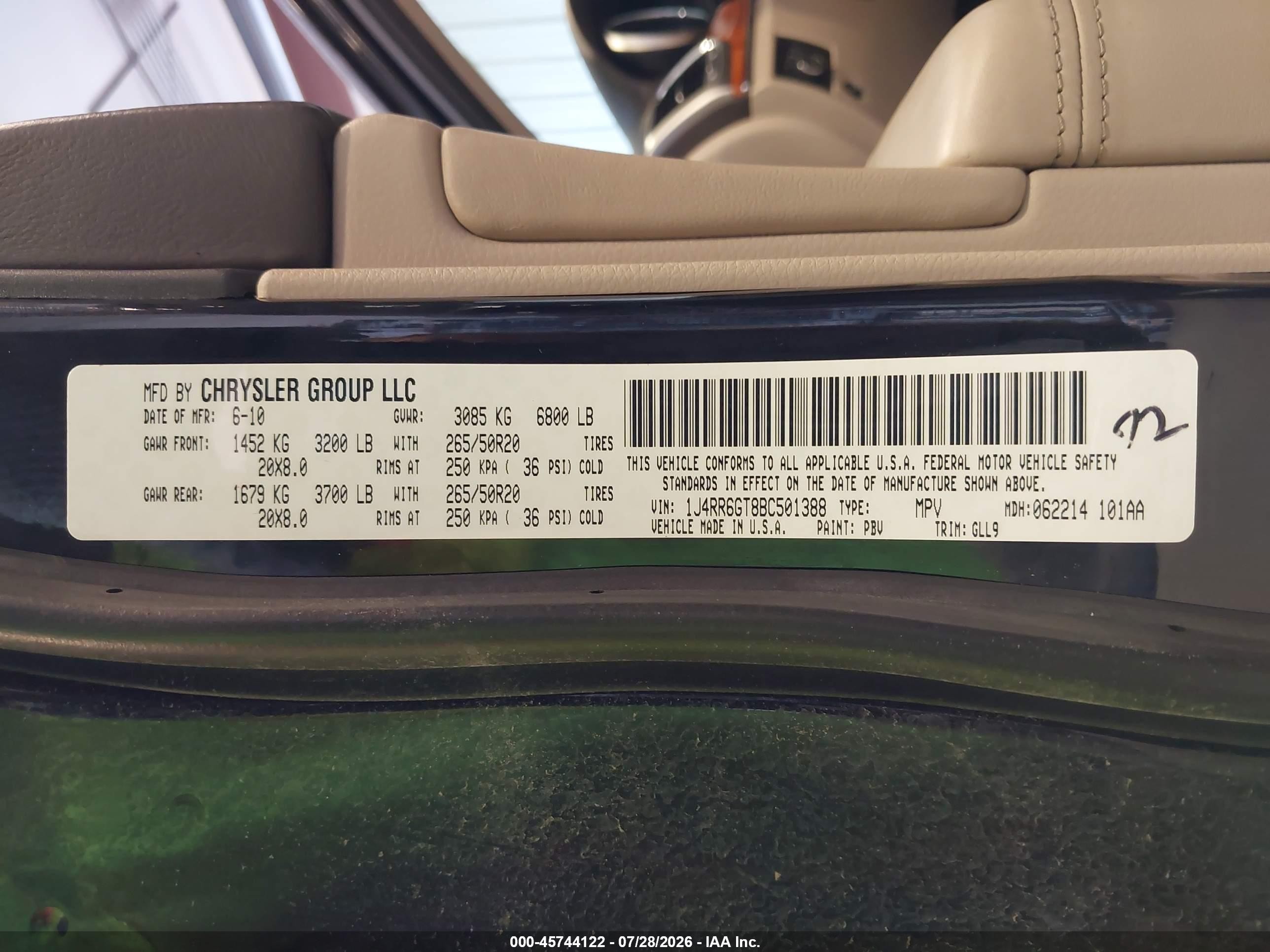 2011 Jeep Grand Cherokee Overland Navy vin: 1J4RR6GT8BT501388