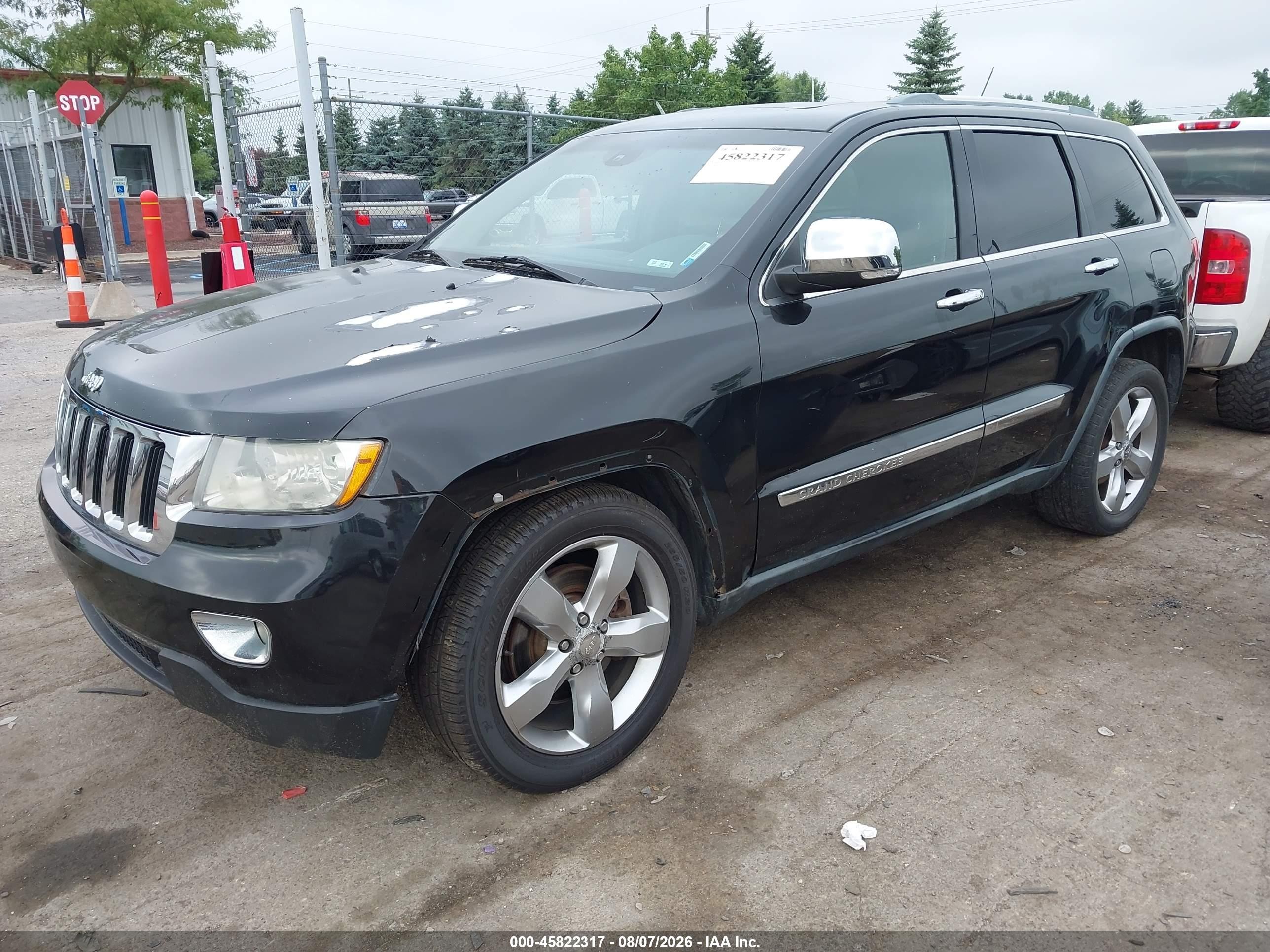 2011 Jeep Grand Cherokee Overland Black vin: 1J4RR6GTXBC606661